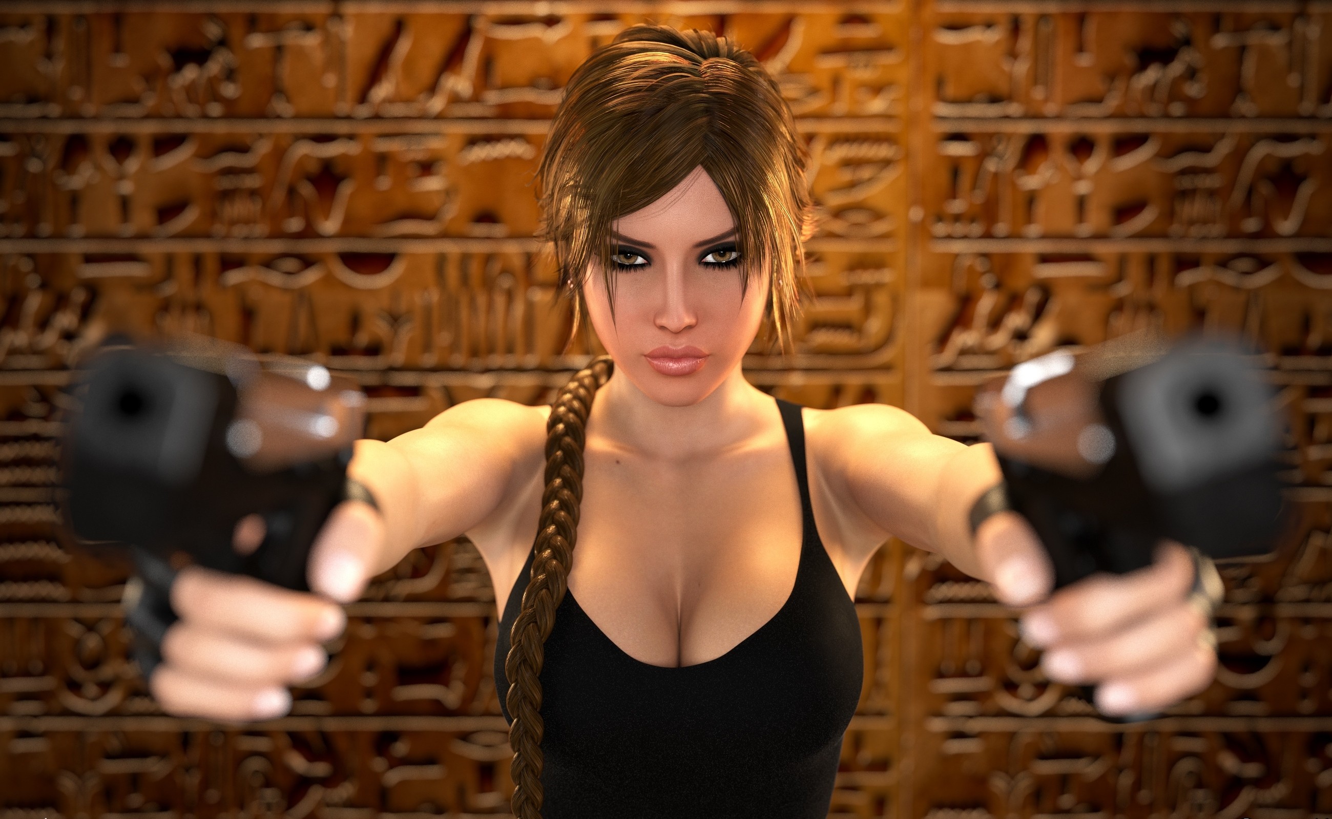 Wallpapers gun render CGI on the desktop