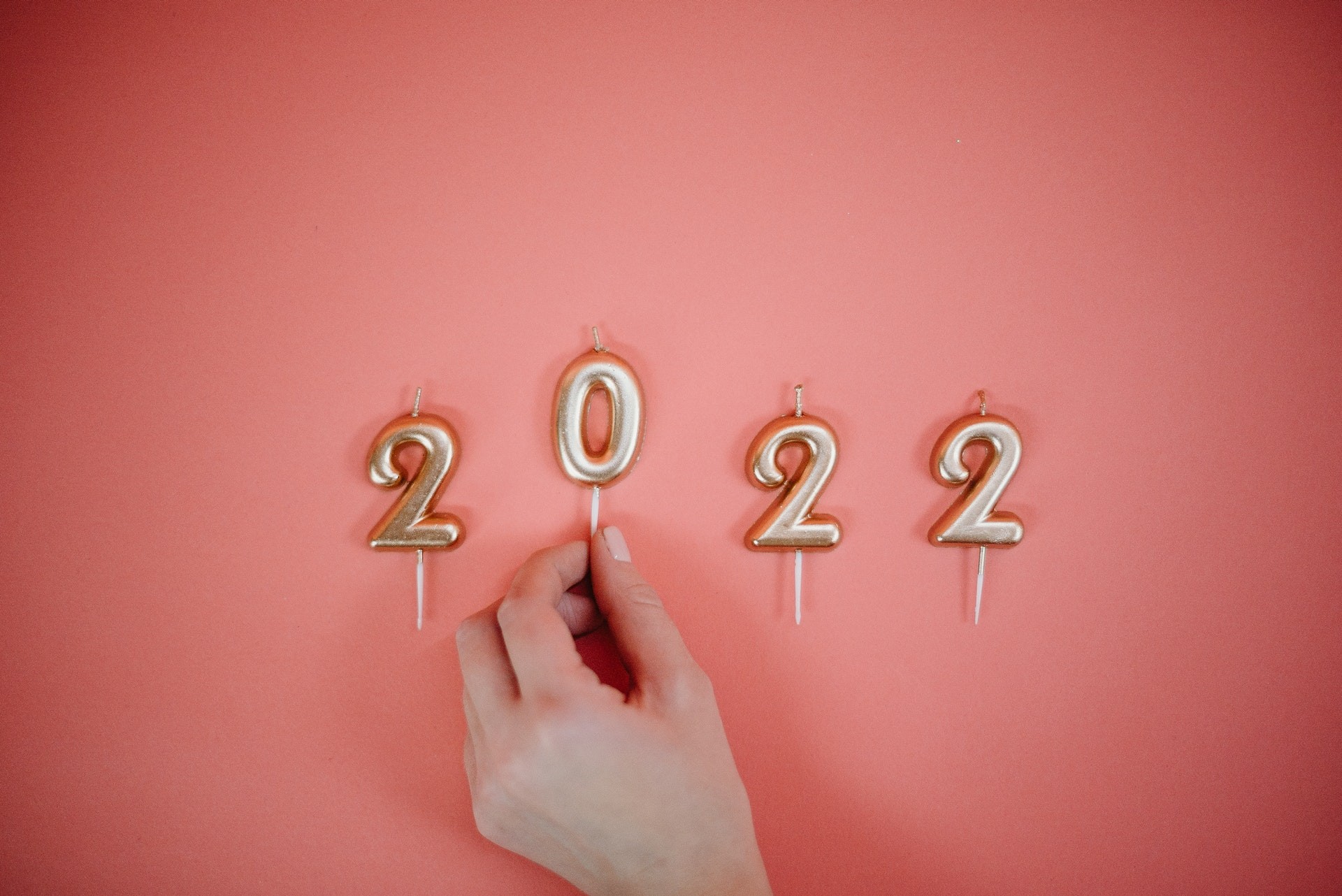 桌面上的壁纸新年 2022 手动 2022
