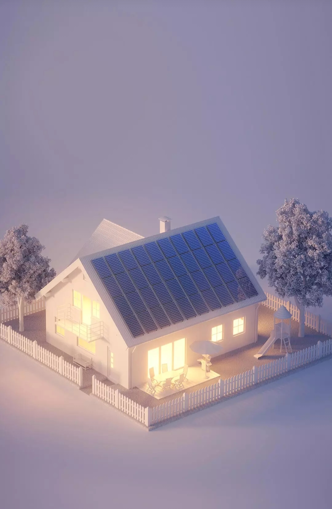 Бесплатное фото Солнечный дом