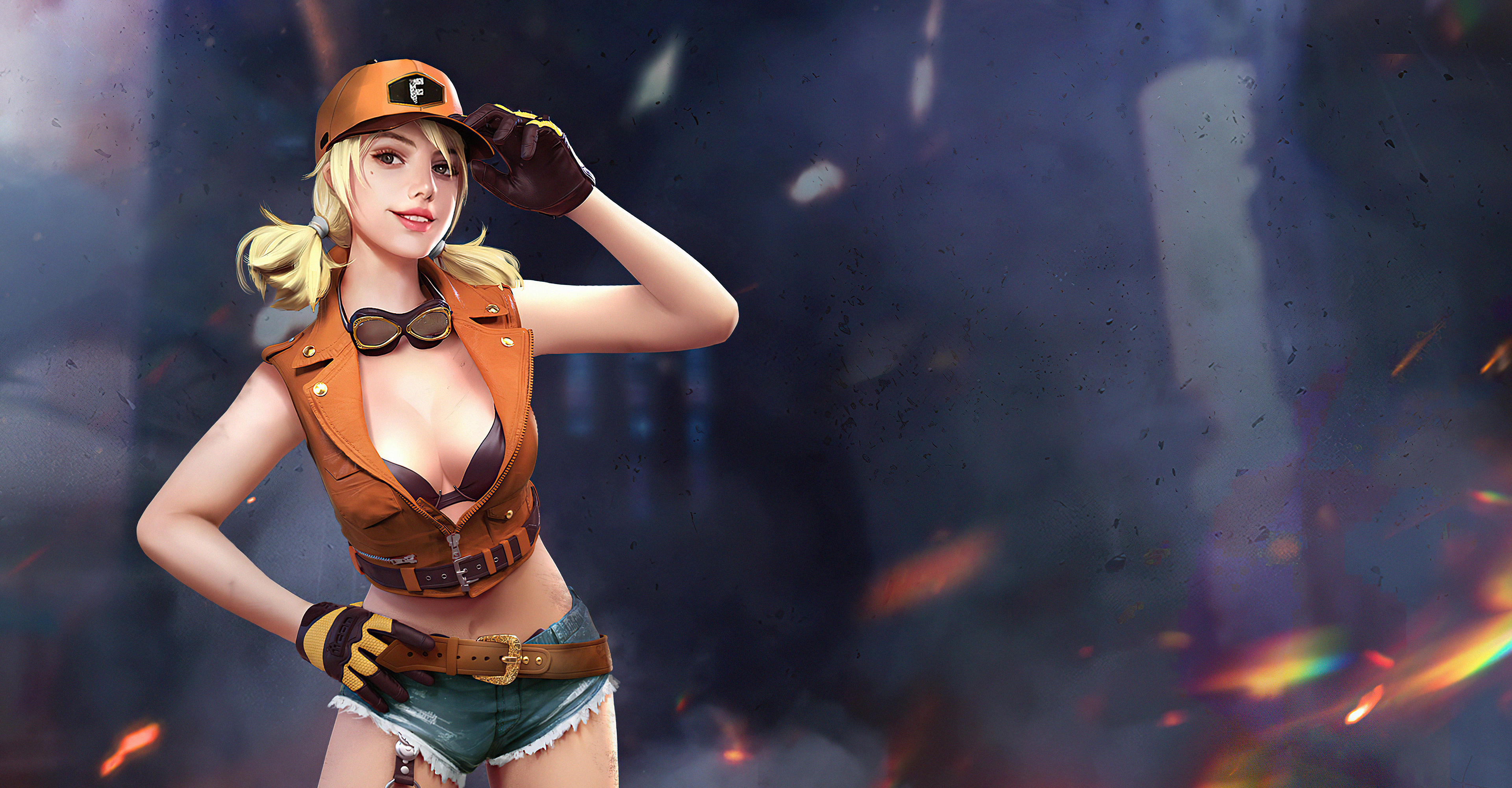 Wallpapers girl garena free fire games on the desktop