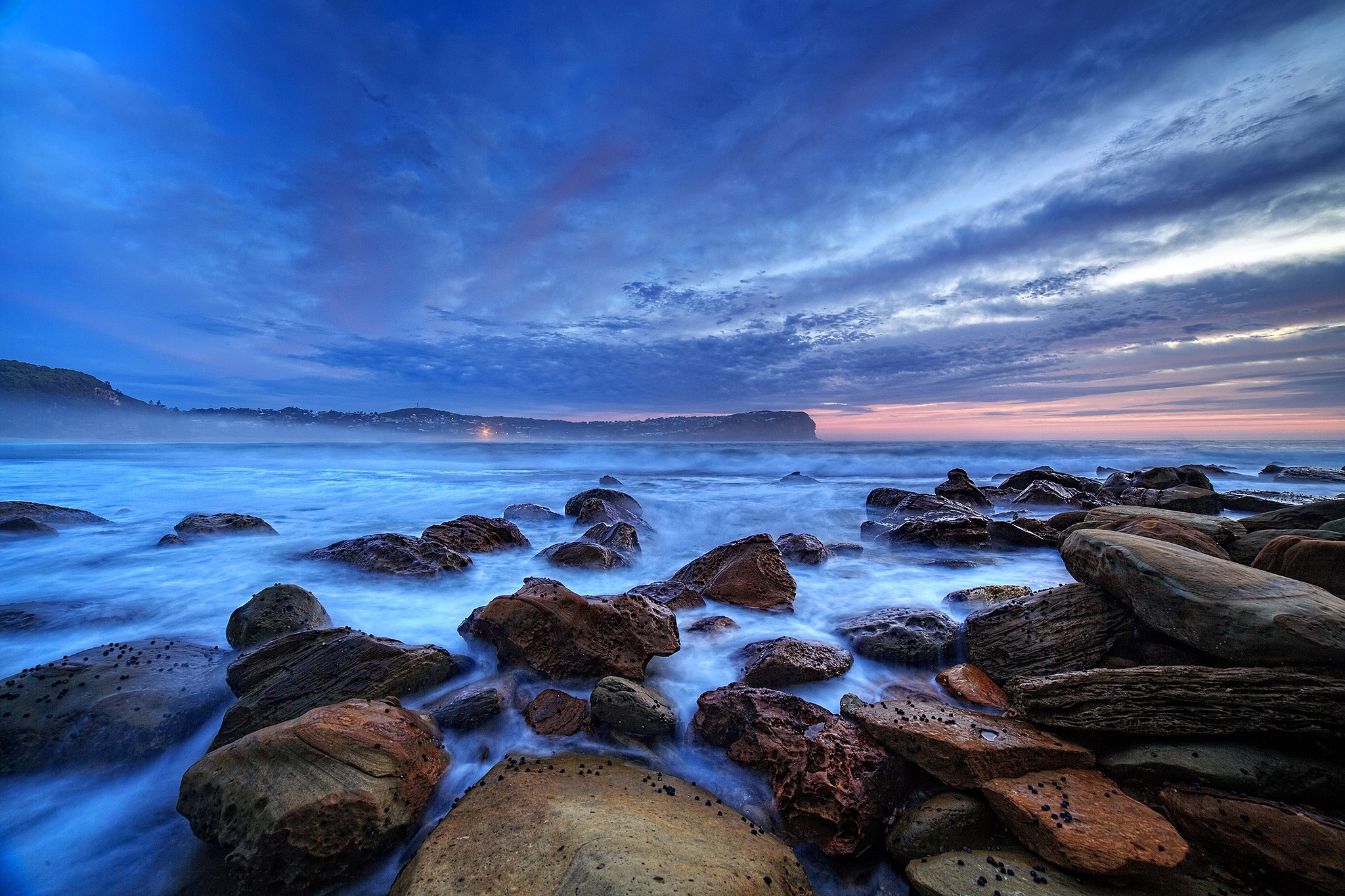 Wallpapers waves Central coast rocks on the desktop