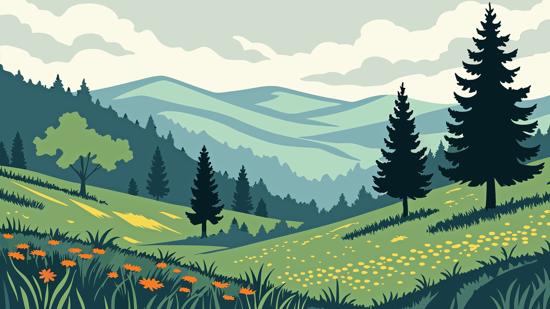 Бесплатное фото Минималистический пейзаж эпизод четвертый