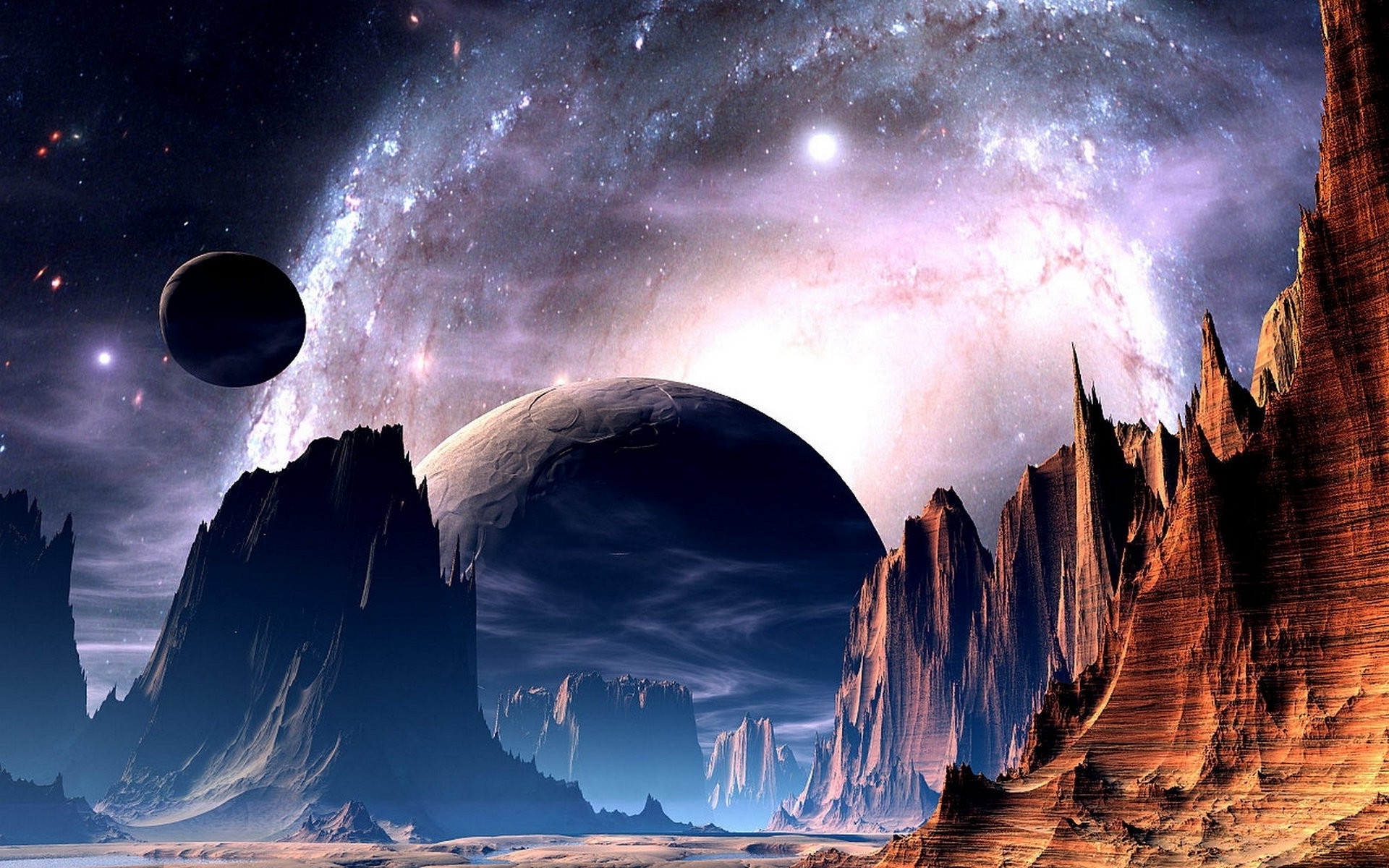 Бесплатное фото Фантастический величественный космос