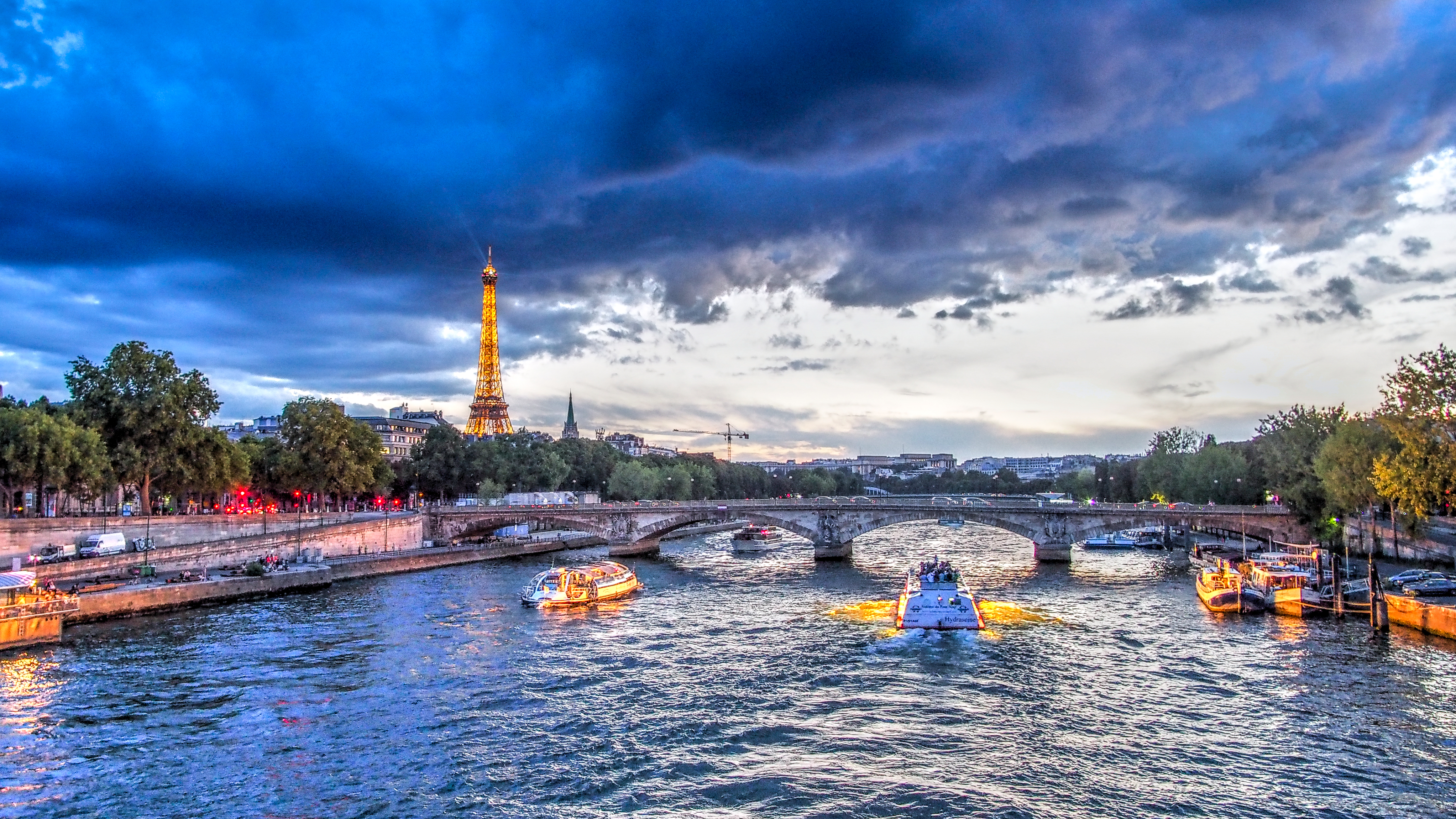 Wallpapers Seine River Eiffel tower Paris on the desktop