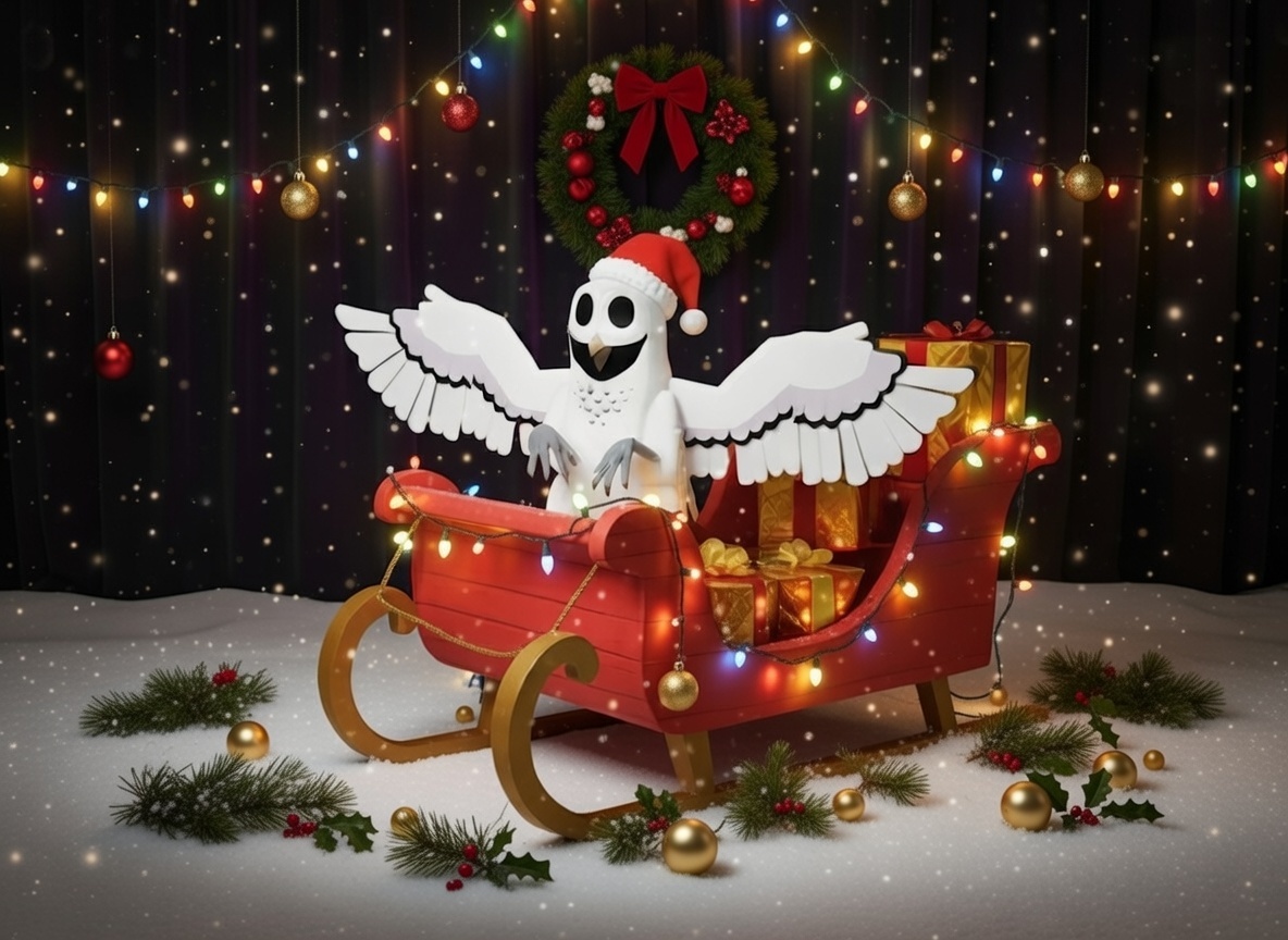 Бесплатная открытка Сова дарит подарки