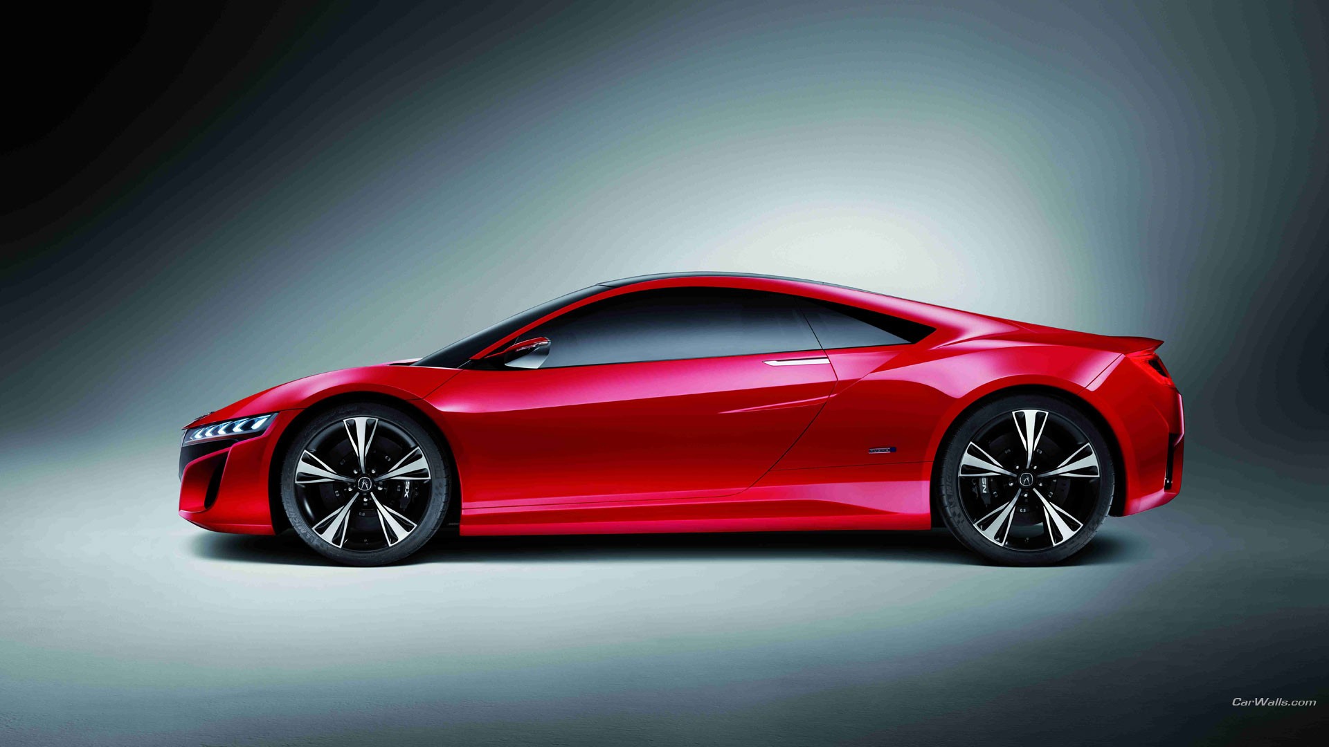 免费照片用于素描的 Acura NSX 侧视图。