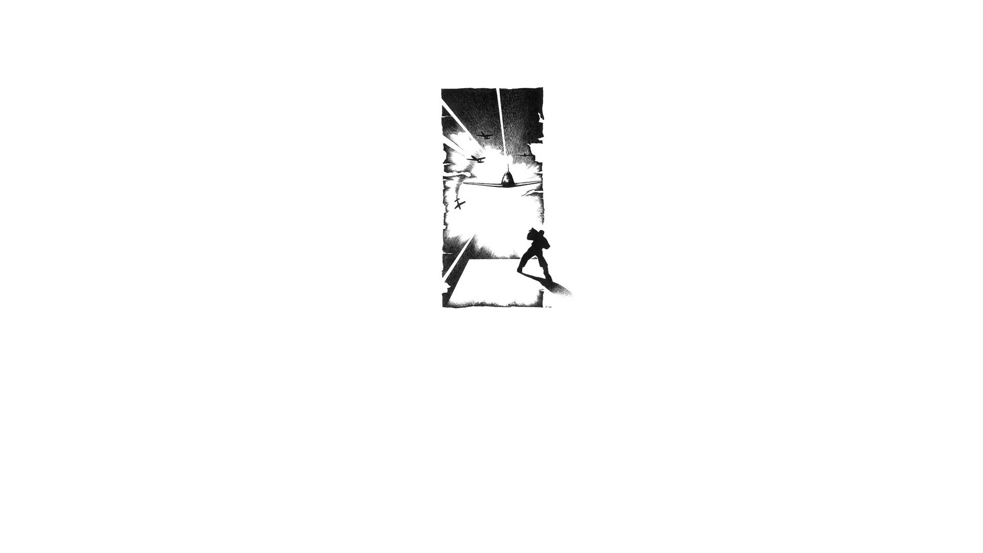 Wallpapers drawing illustration monochrome on the desktop