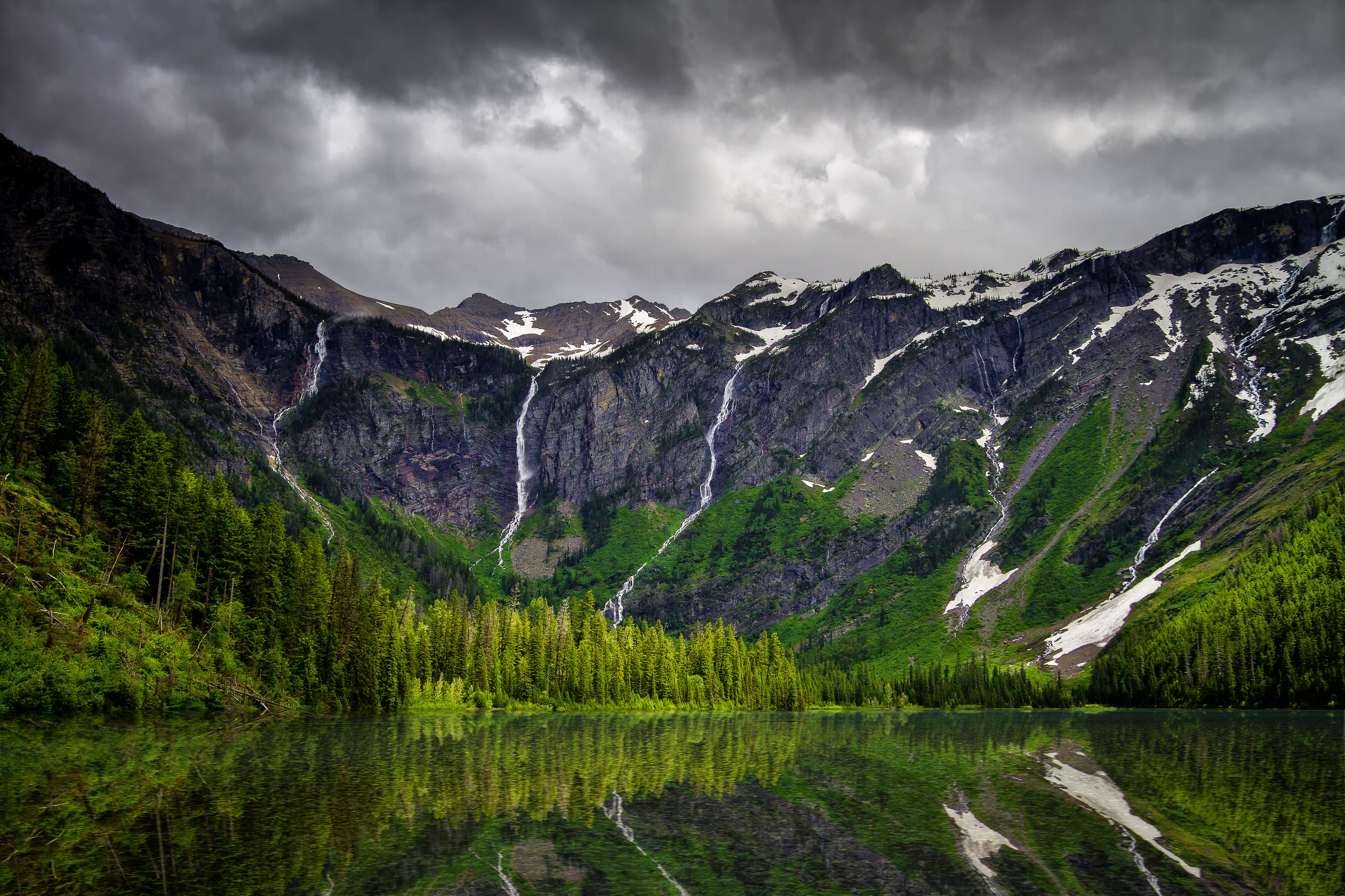 Wallpapers Lake Avalanche Glacier National Park Avalanche Lake on the desktop