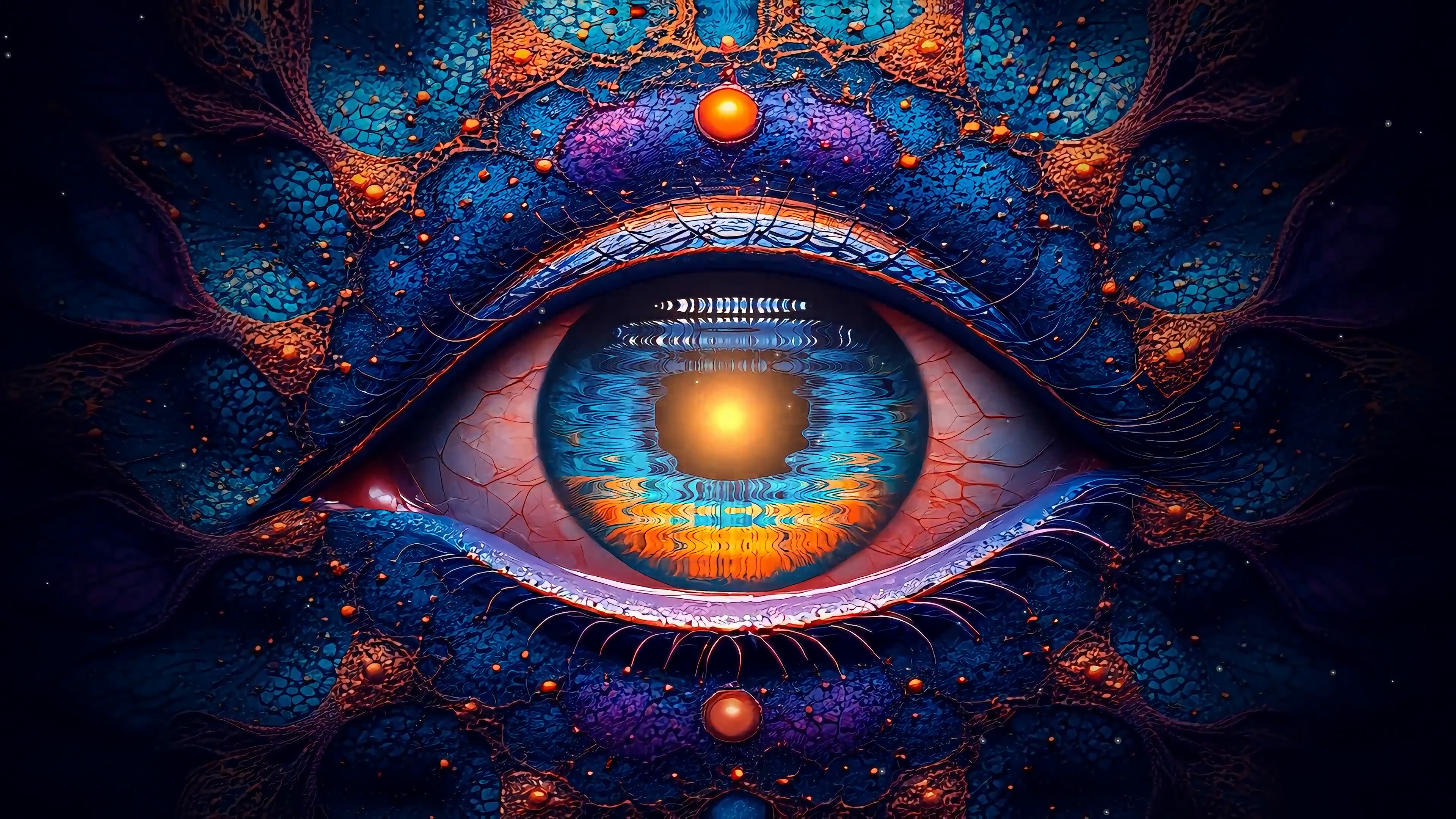 Бесплатное видео Красочные эстетичные обои Глаз