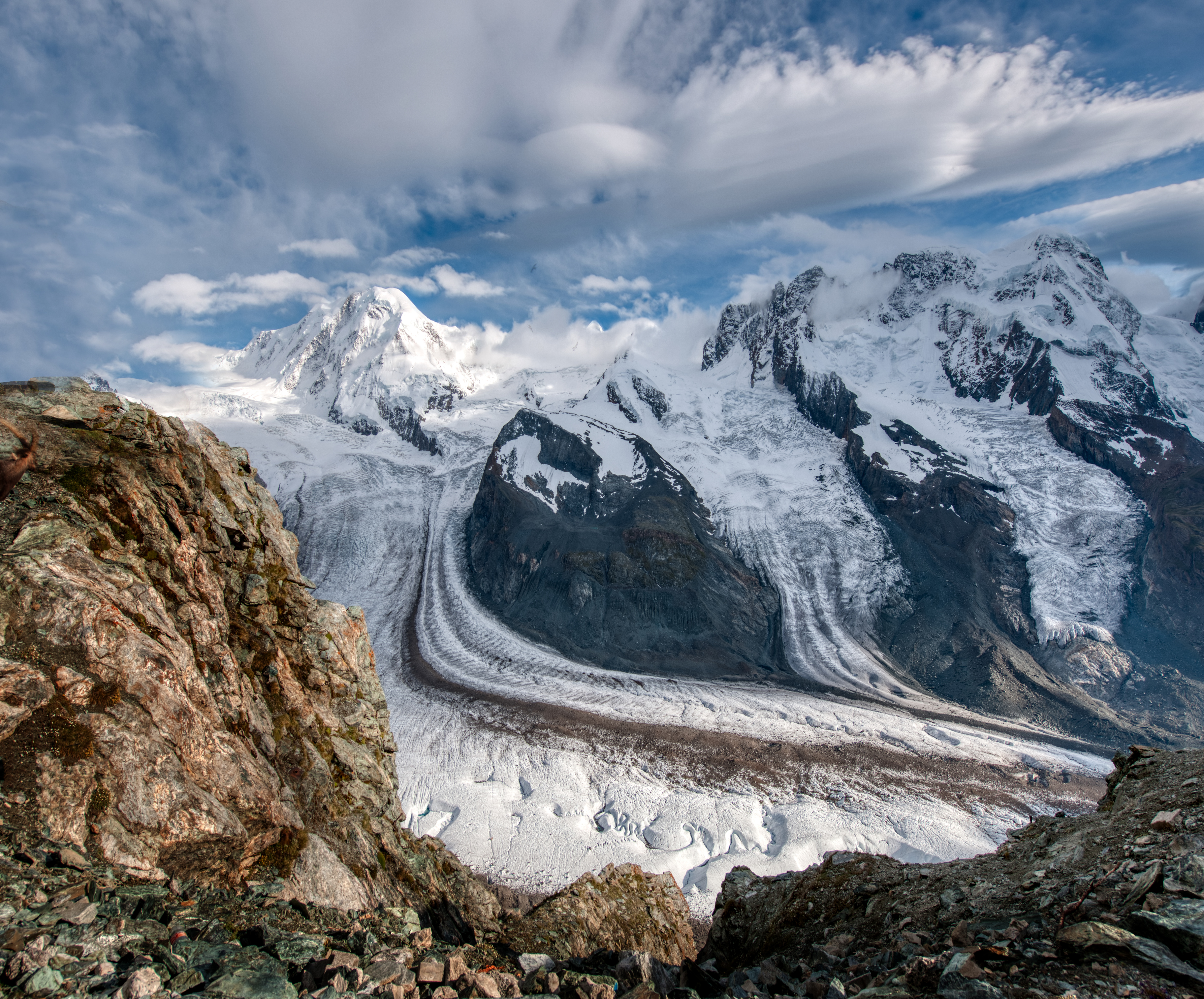 Обои Швейцария ледник горы на рабочий стол