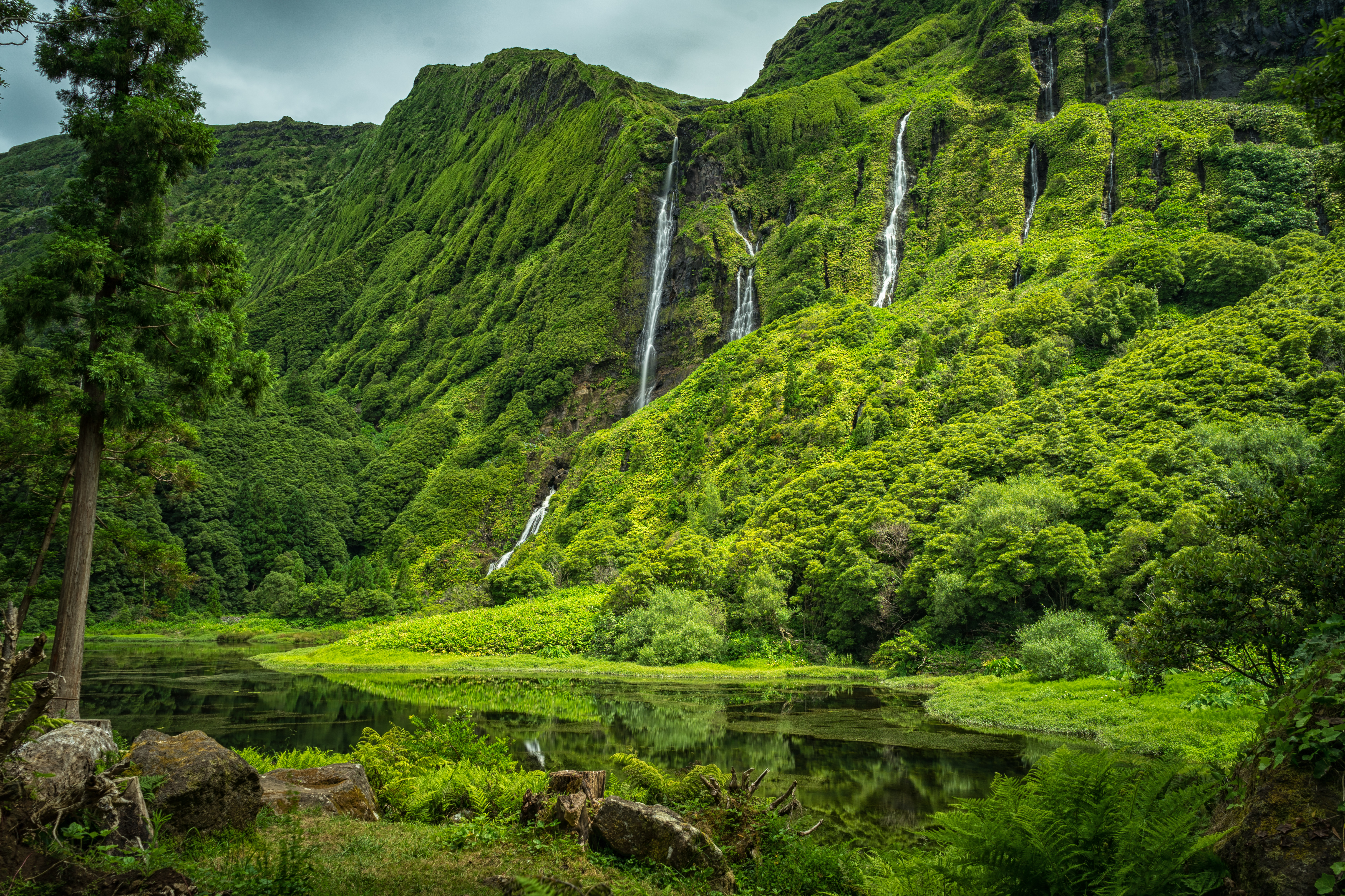 Wallpapers Po o Ribeira do Ferreiro Flores Island Azores Portugal on the desktop