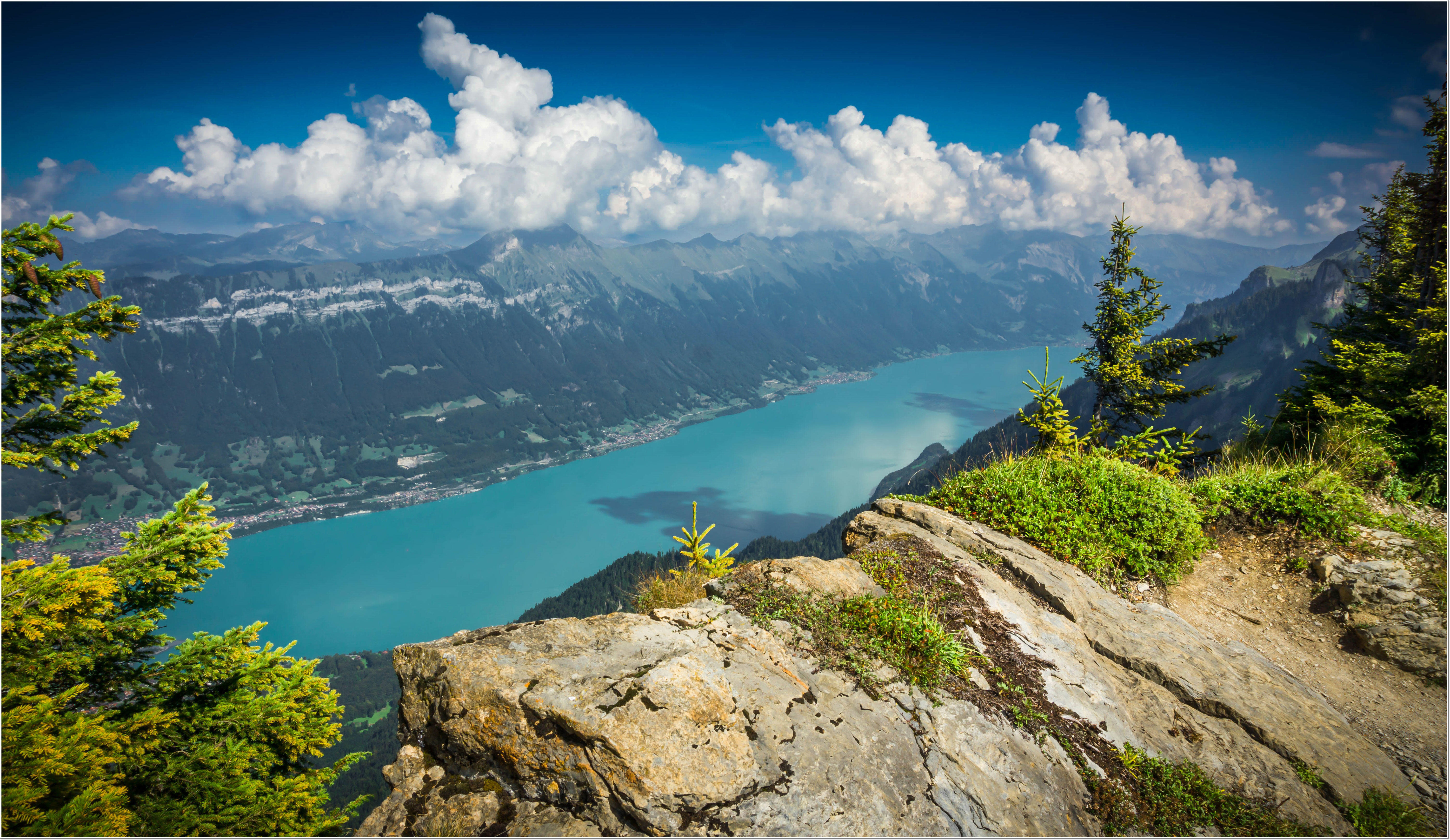 Wallpapers Lake Brienz Switzerland river on the desktop