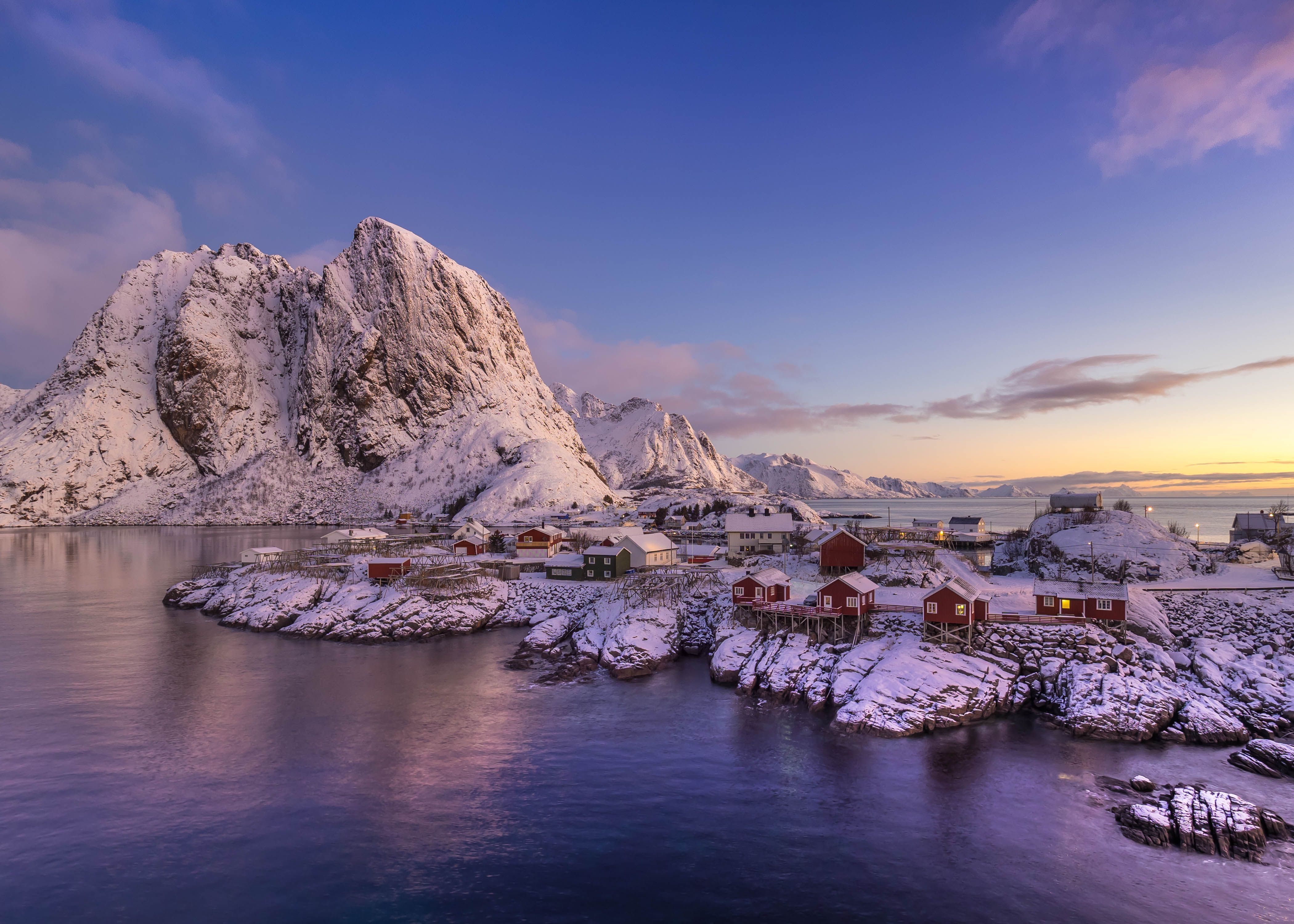 Wallpapers landscapes winter Lofoten on the desktop