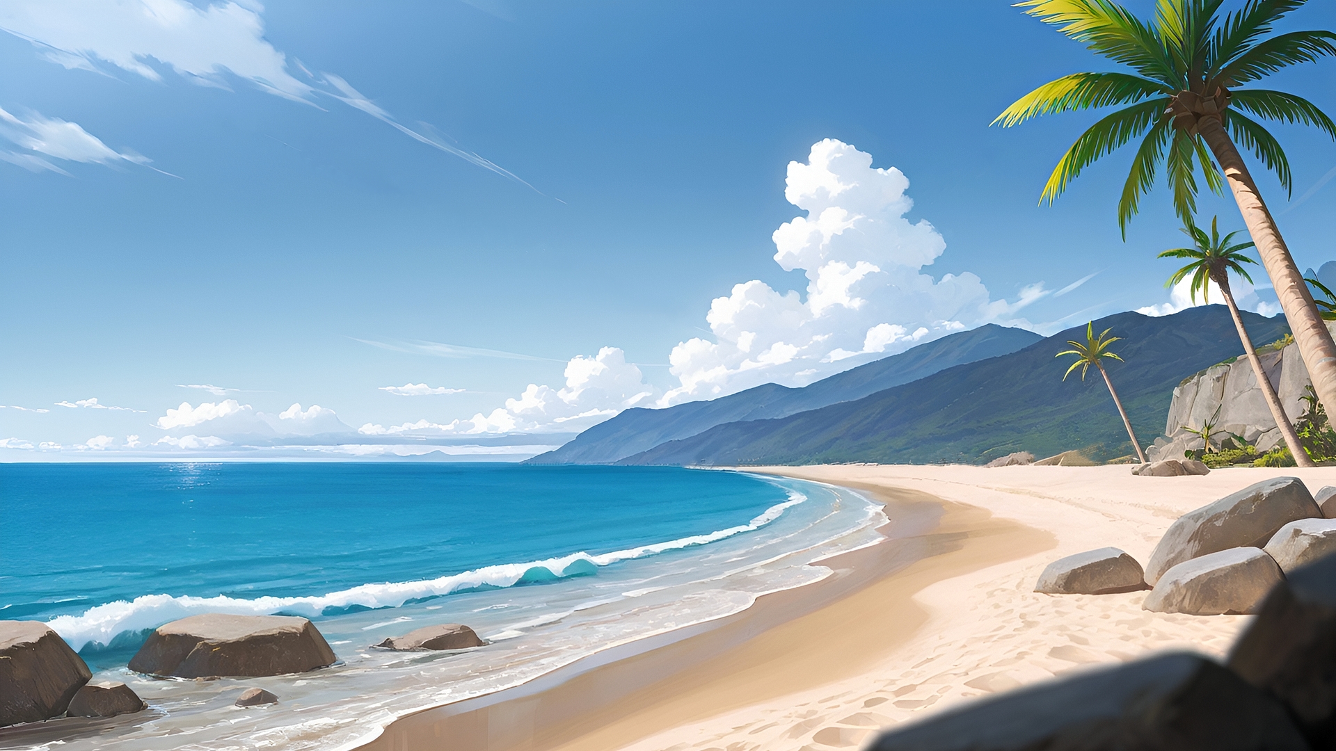 Бесплатное фото Пейзаж морской и небо с облаками