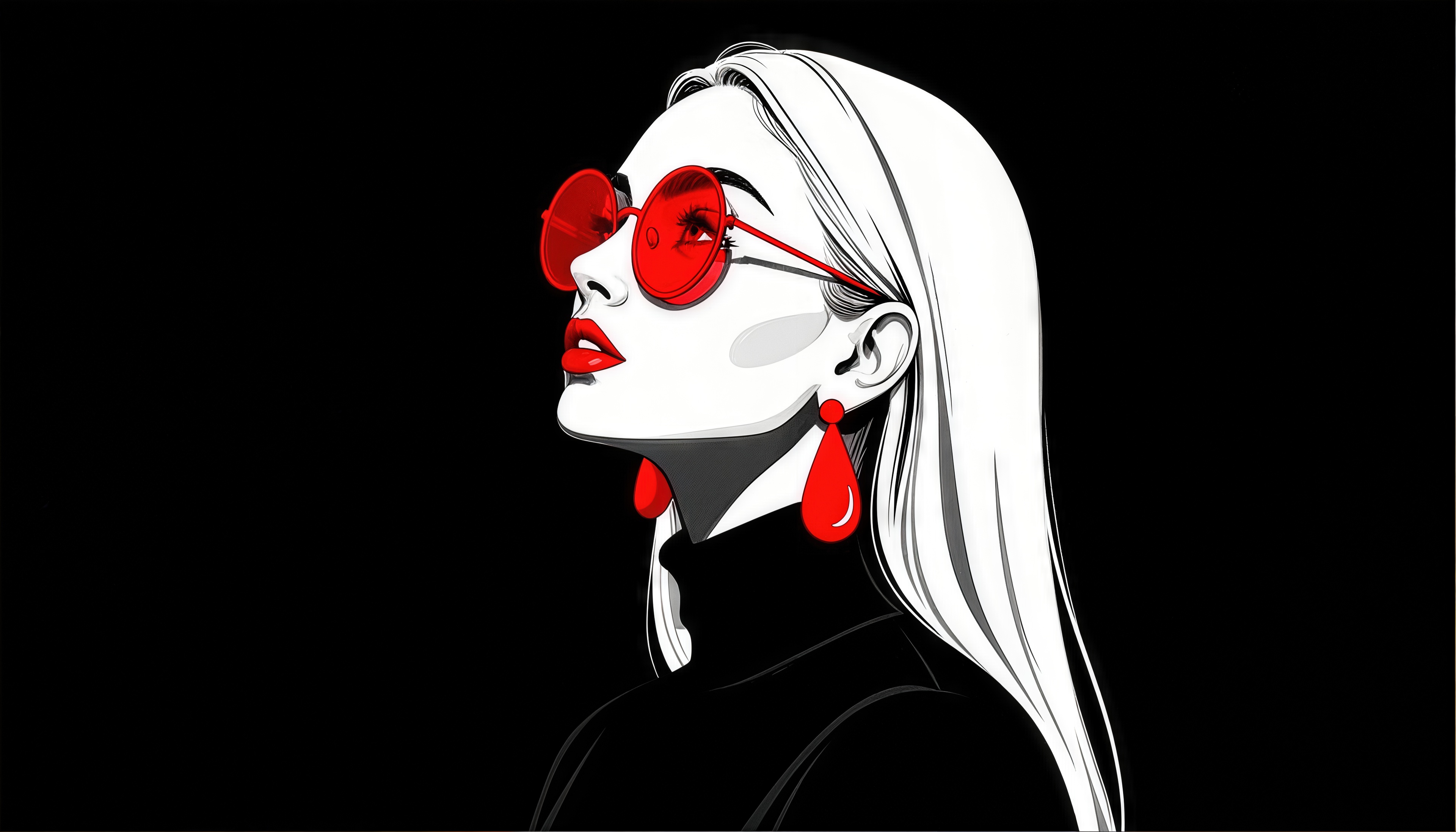 Wallpapers illustration girl woman on the desktop