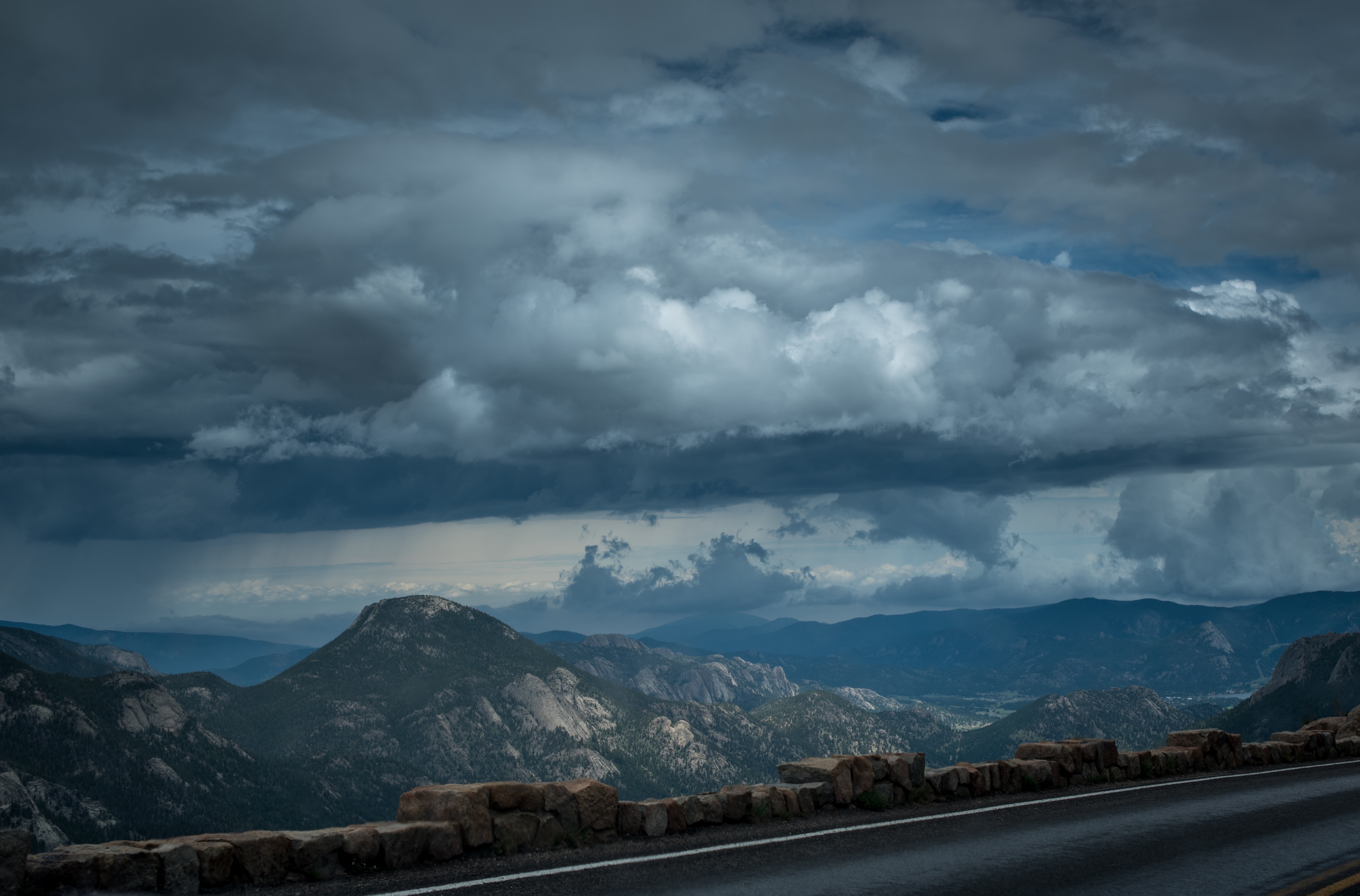 Free photo Storm clouds over the mountains