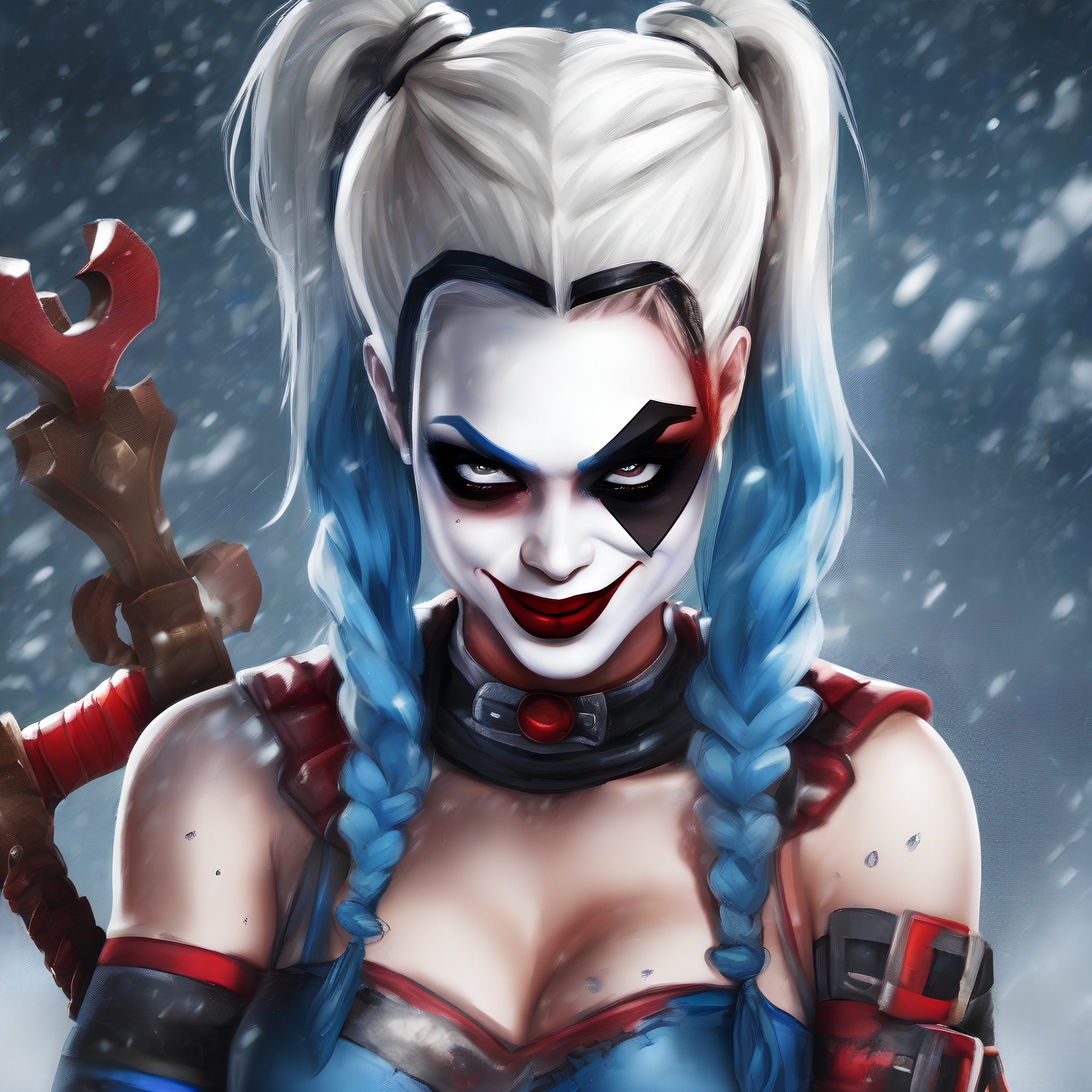 Бесплатное фото Harley quinn winter