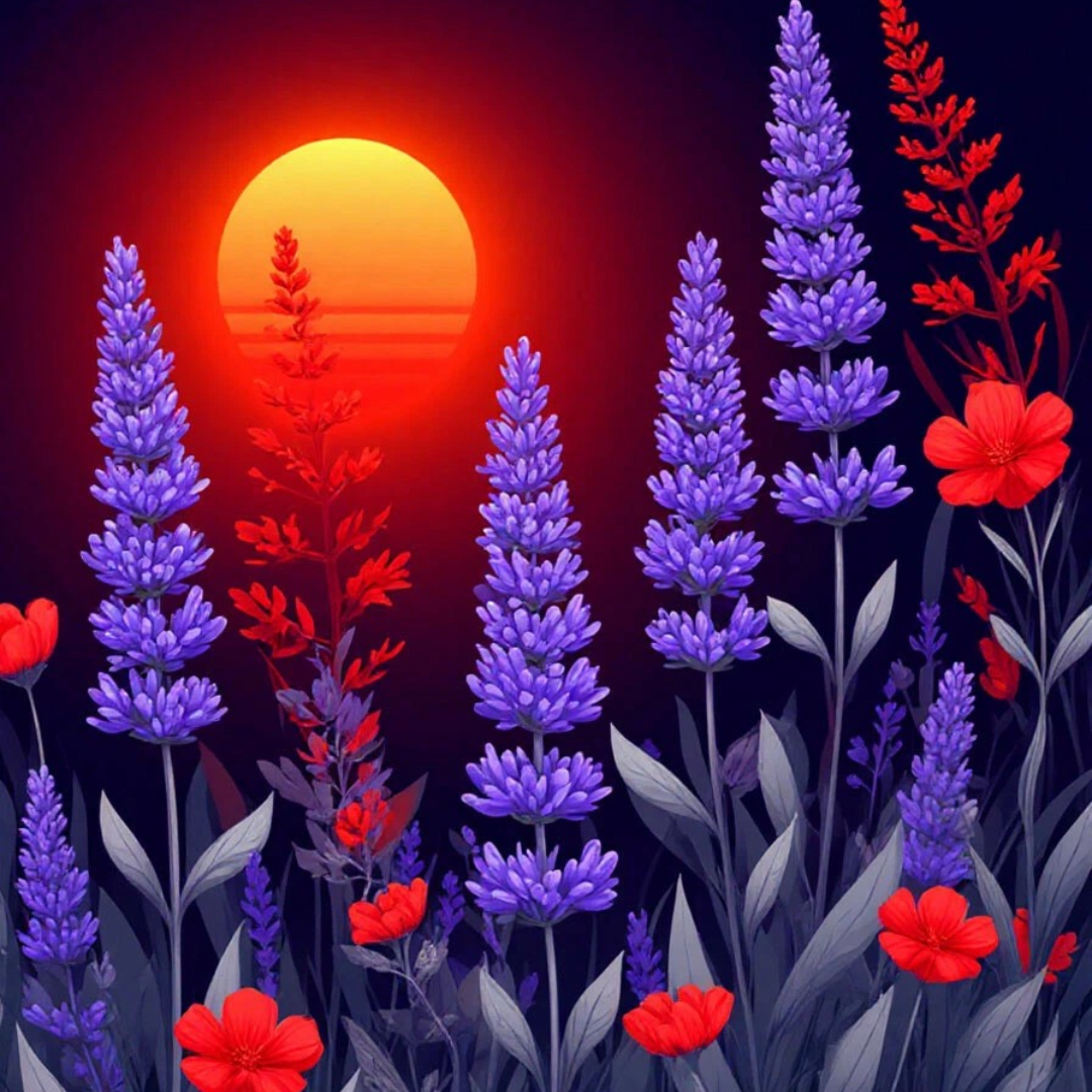 Бесплатное фото Лавандовый закат