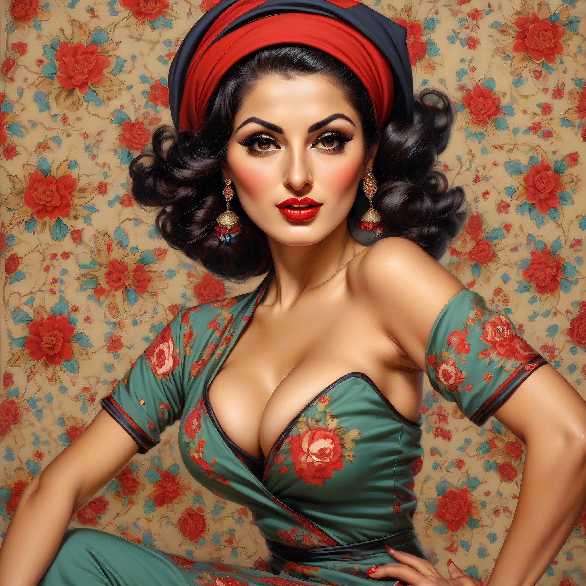 Free photo Iranian woman pin up