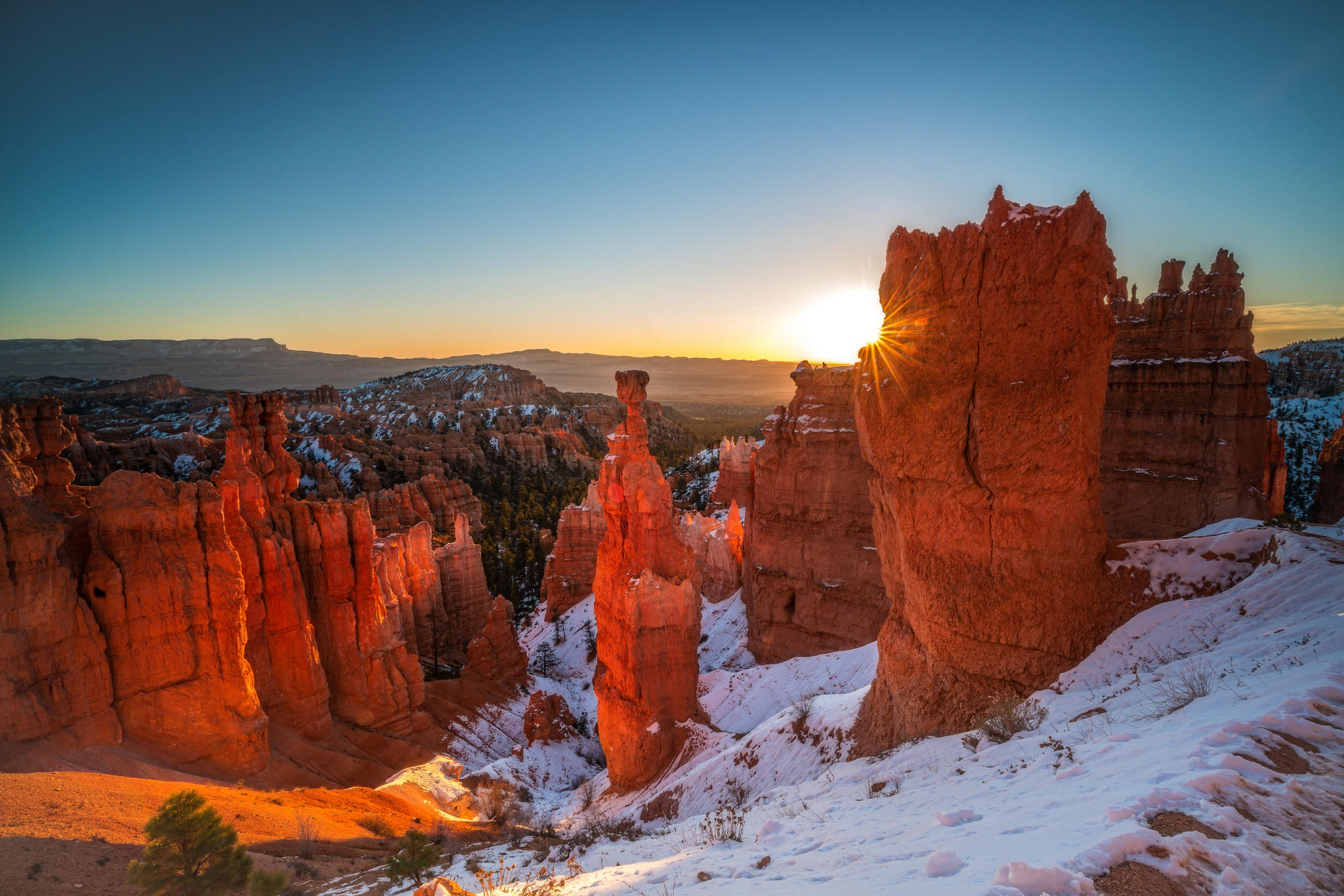 Wallpapers Bryce Canyon National Park sunset landscape on the desktop