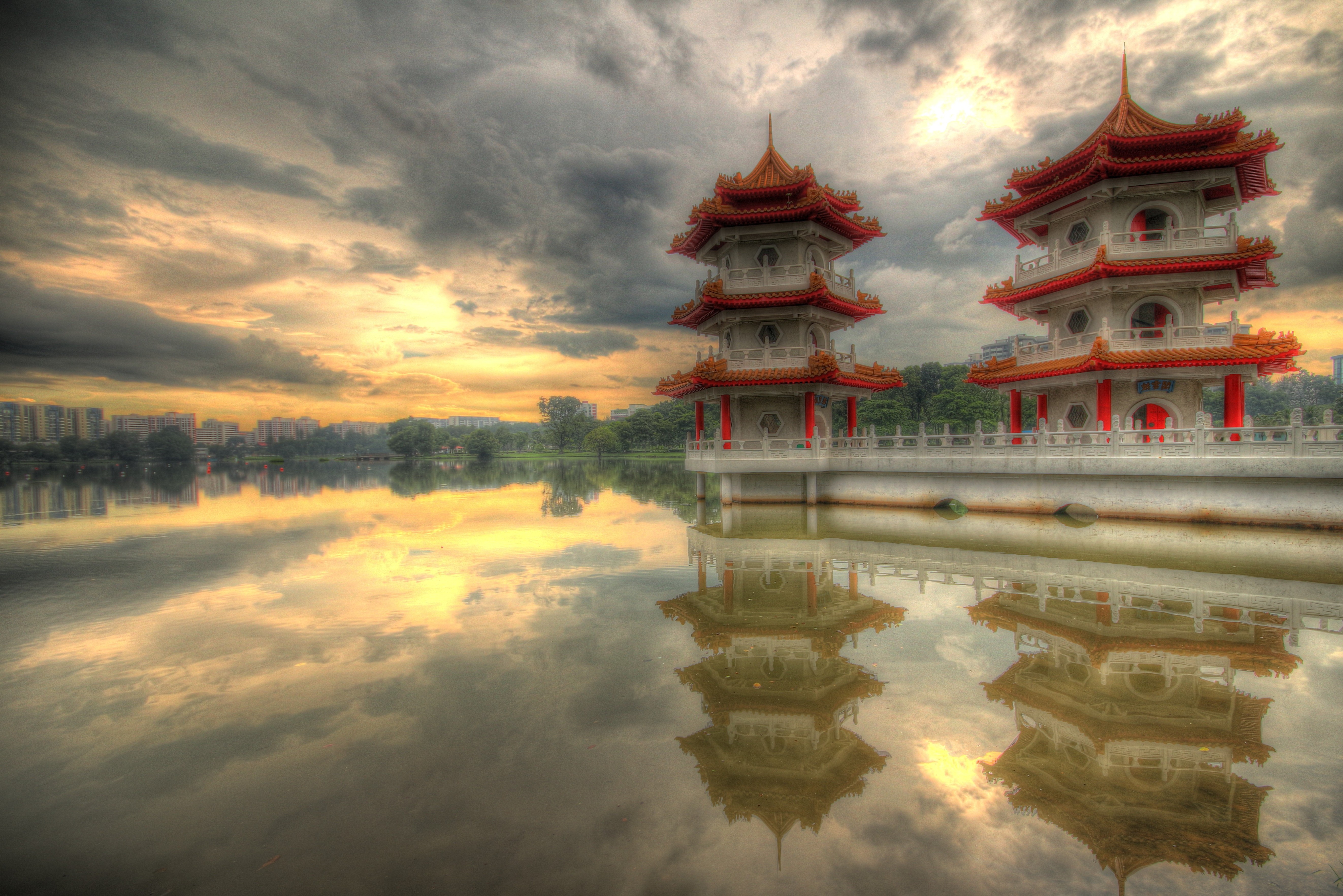 Free photo Jurong Lake Pagodas