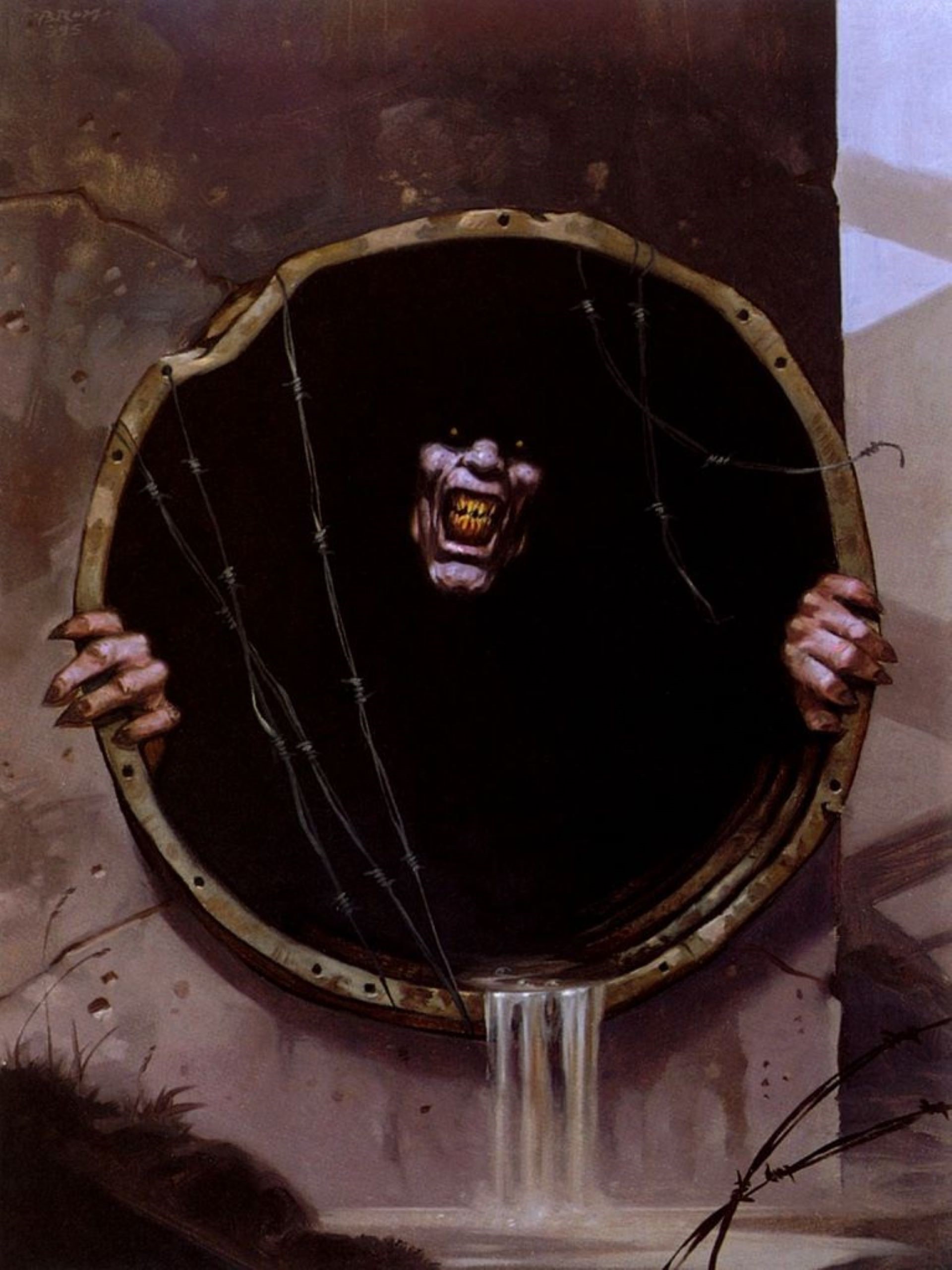 Бесплатное фото Монстр в сточной трубе