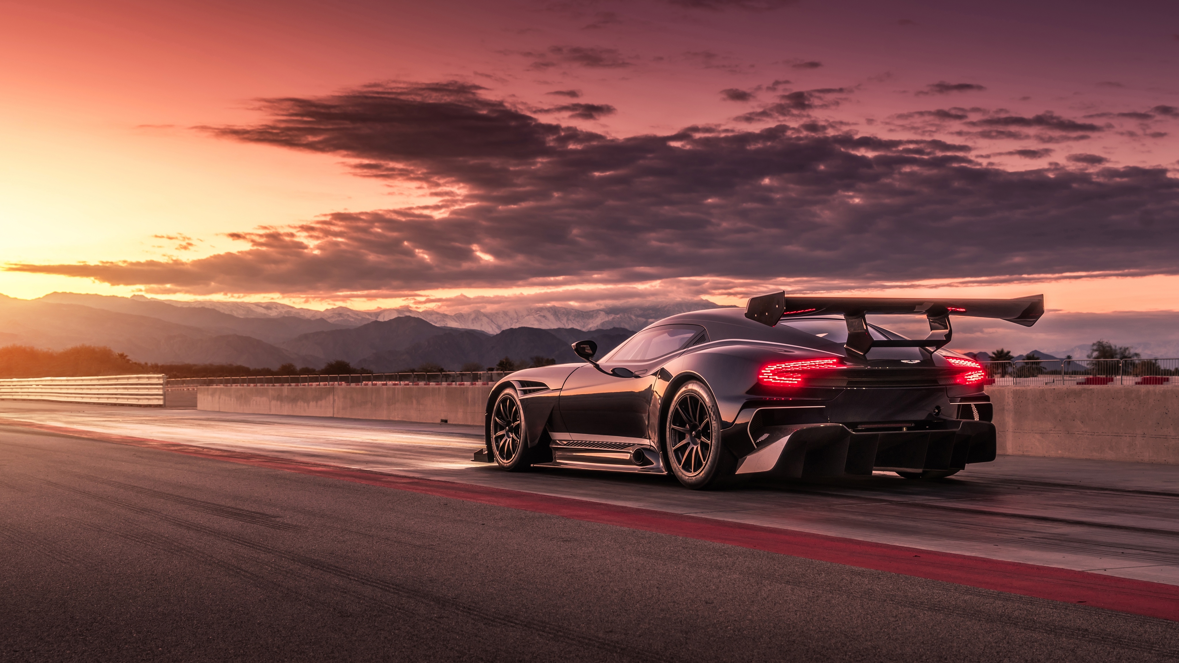 Wallpapers Aston Martin Volcano sunset road on the desktop