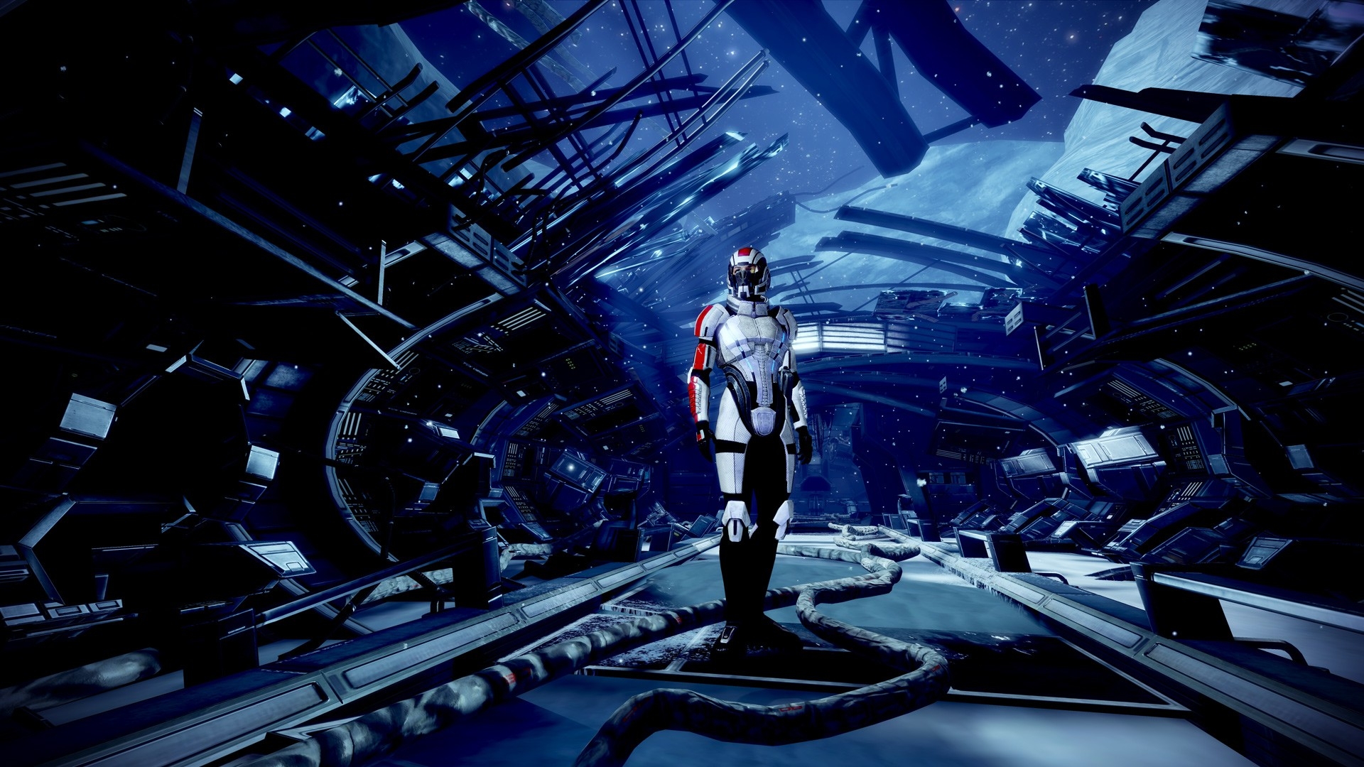 Wallpapers Mass Effect 3 character space on the desktop
