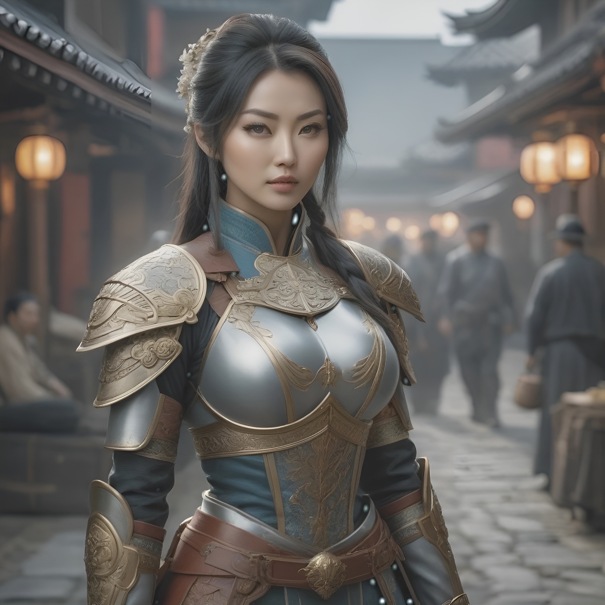 Free photo Asian paladin girl