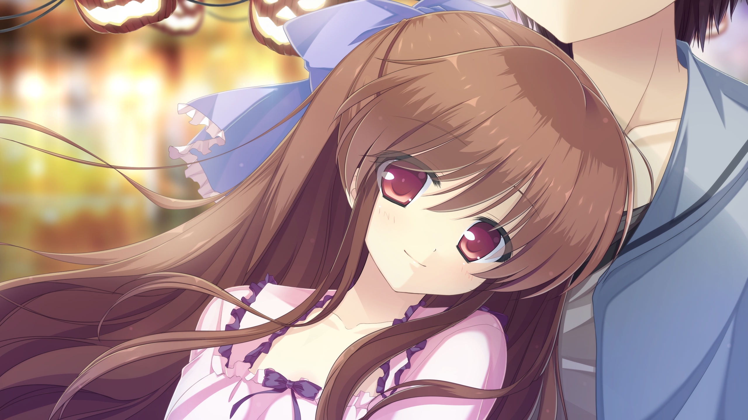 Wallpapers illustration anime brunette on the desktop