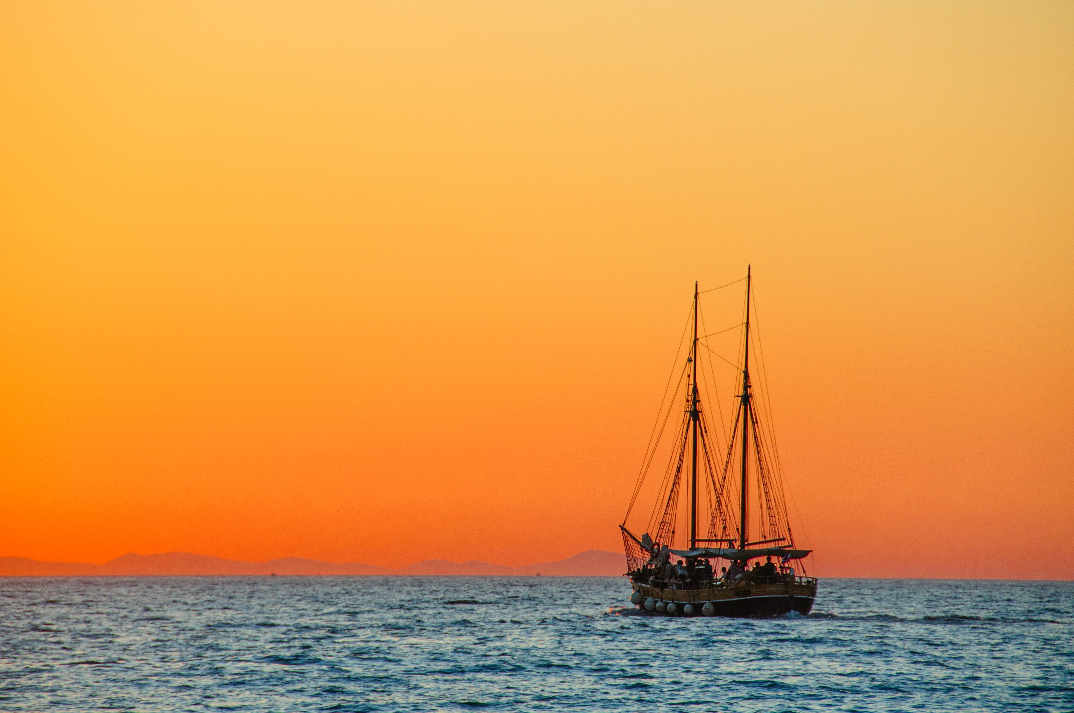 Wallpapers sunrise calmness ships and boats on the desktop