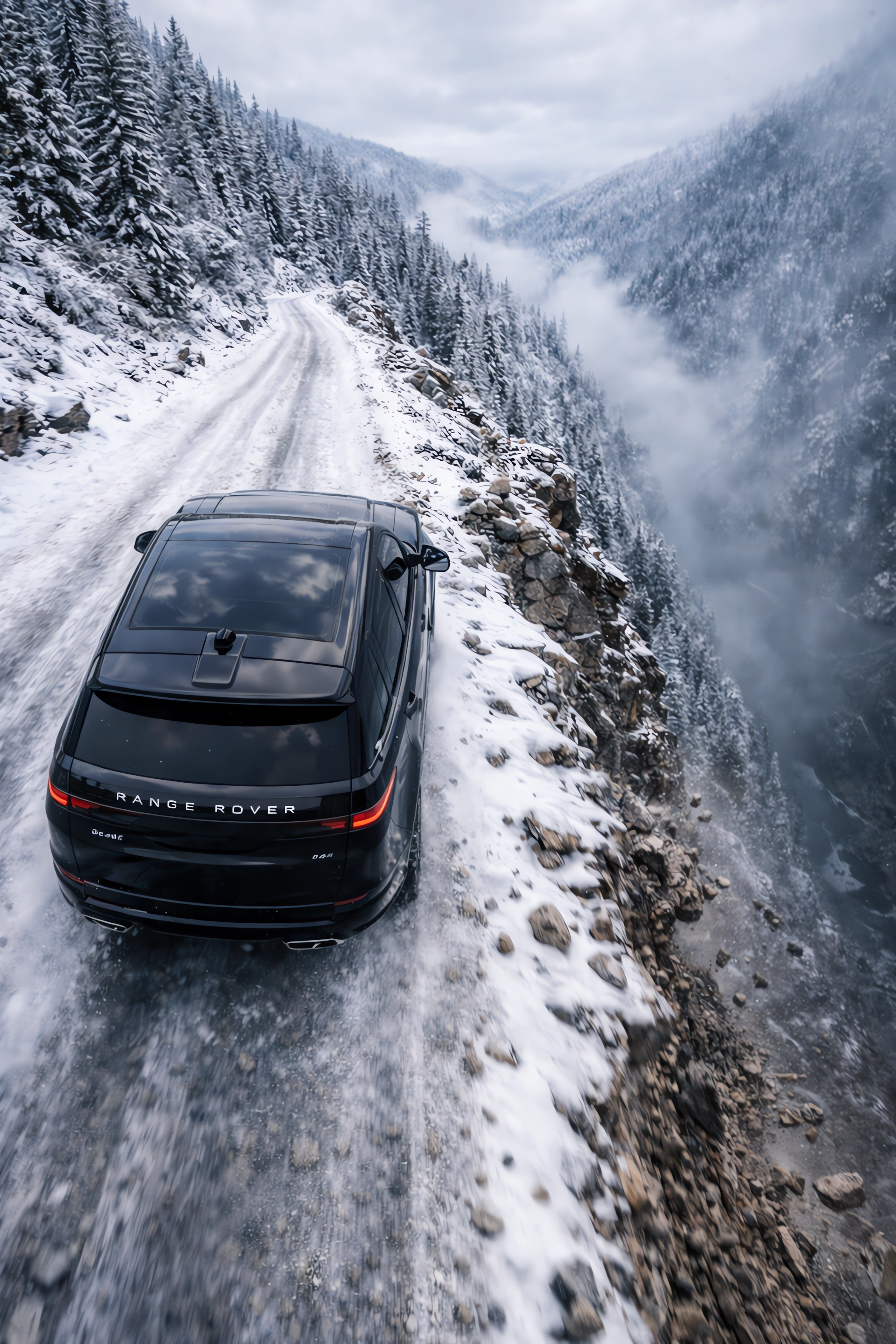 免费照片一辆越野车正沿着山路飞驰