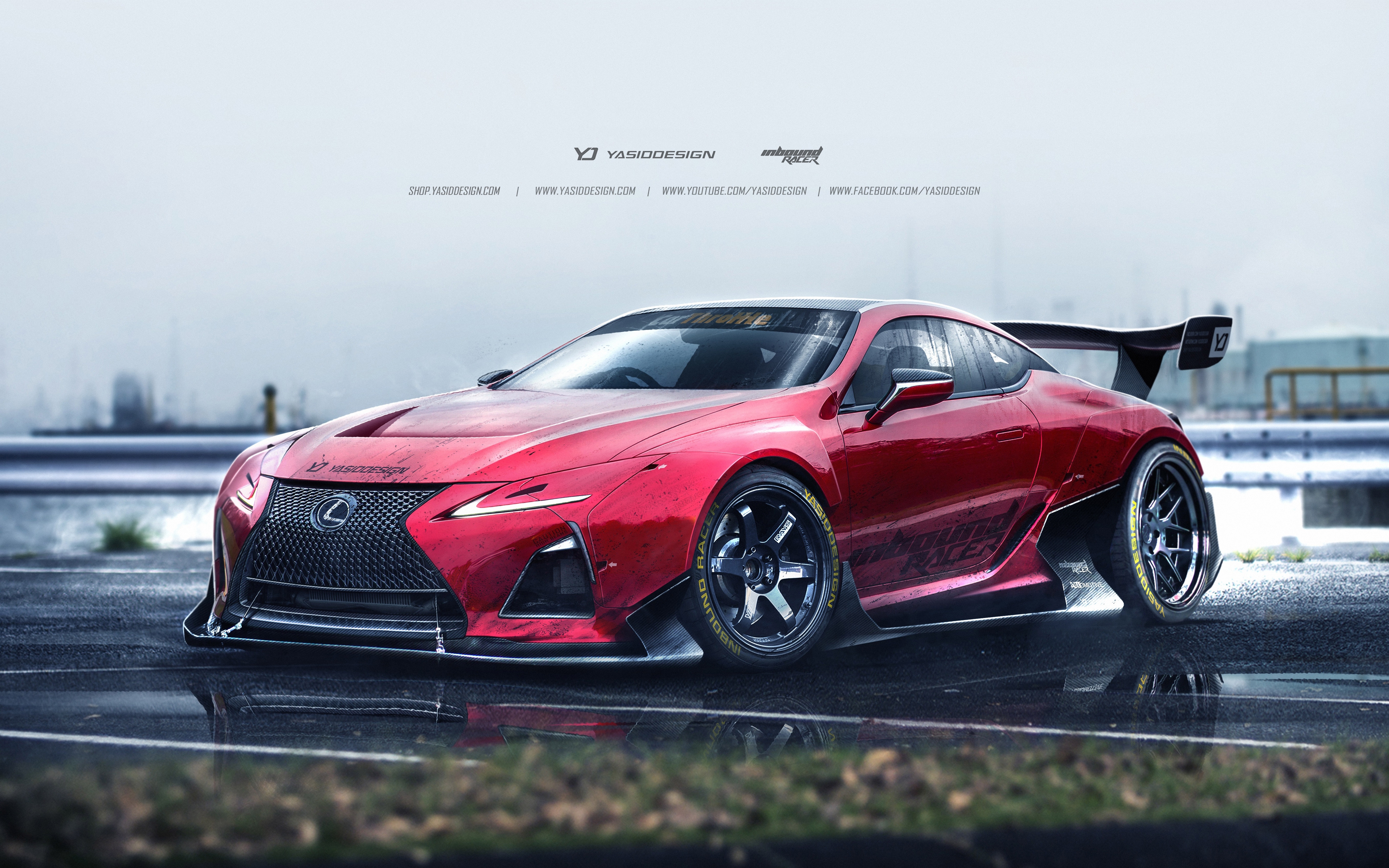 Wallpapers wallpaper lexus lc500 supercar red car on the desktop