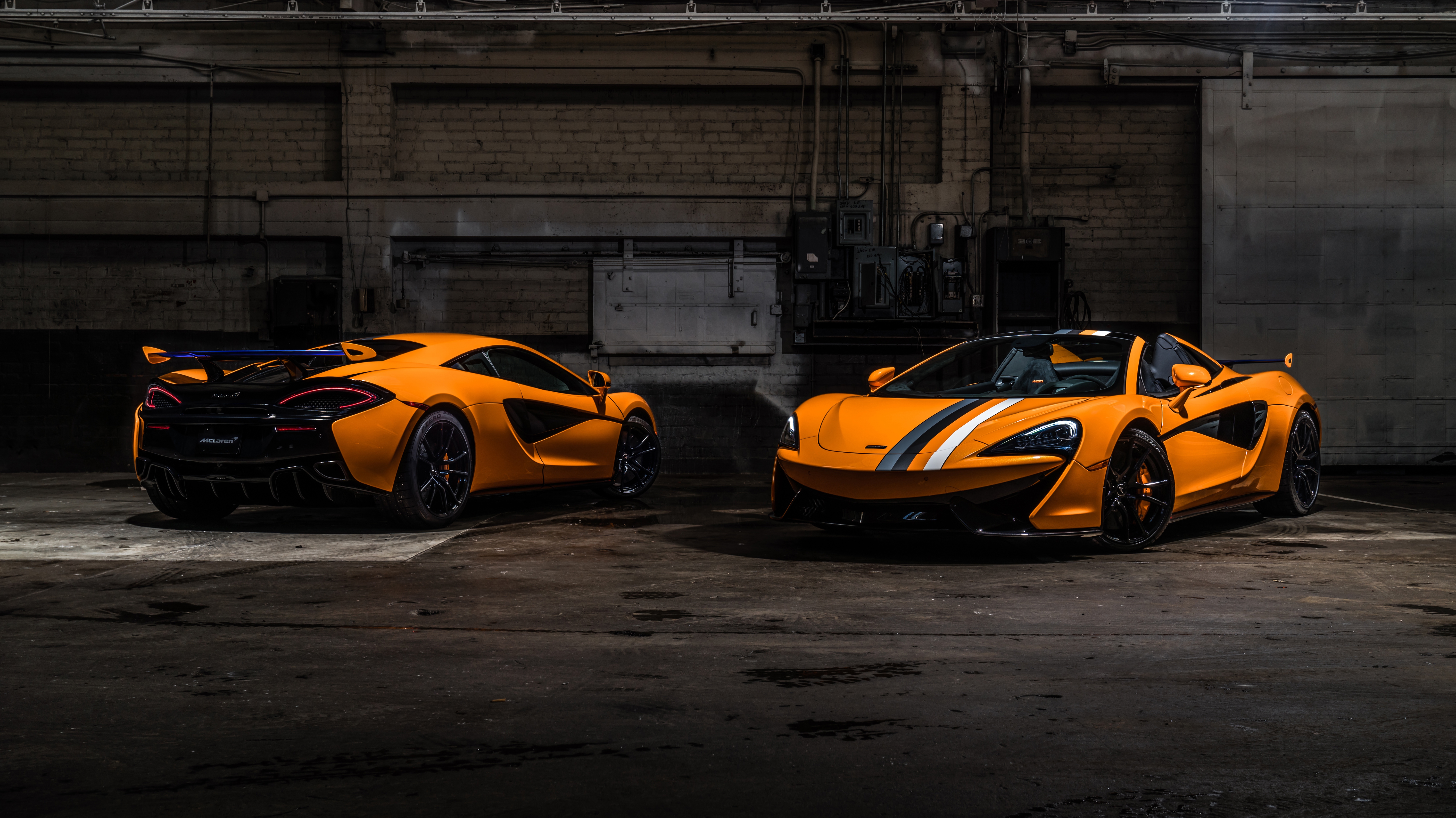 Обои mclaren mso 570s spider оранжевые суперкары искра папайи на рабочий стол