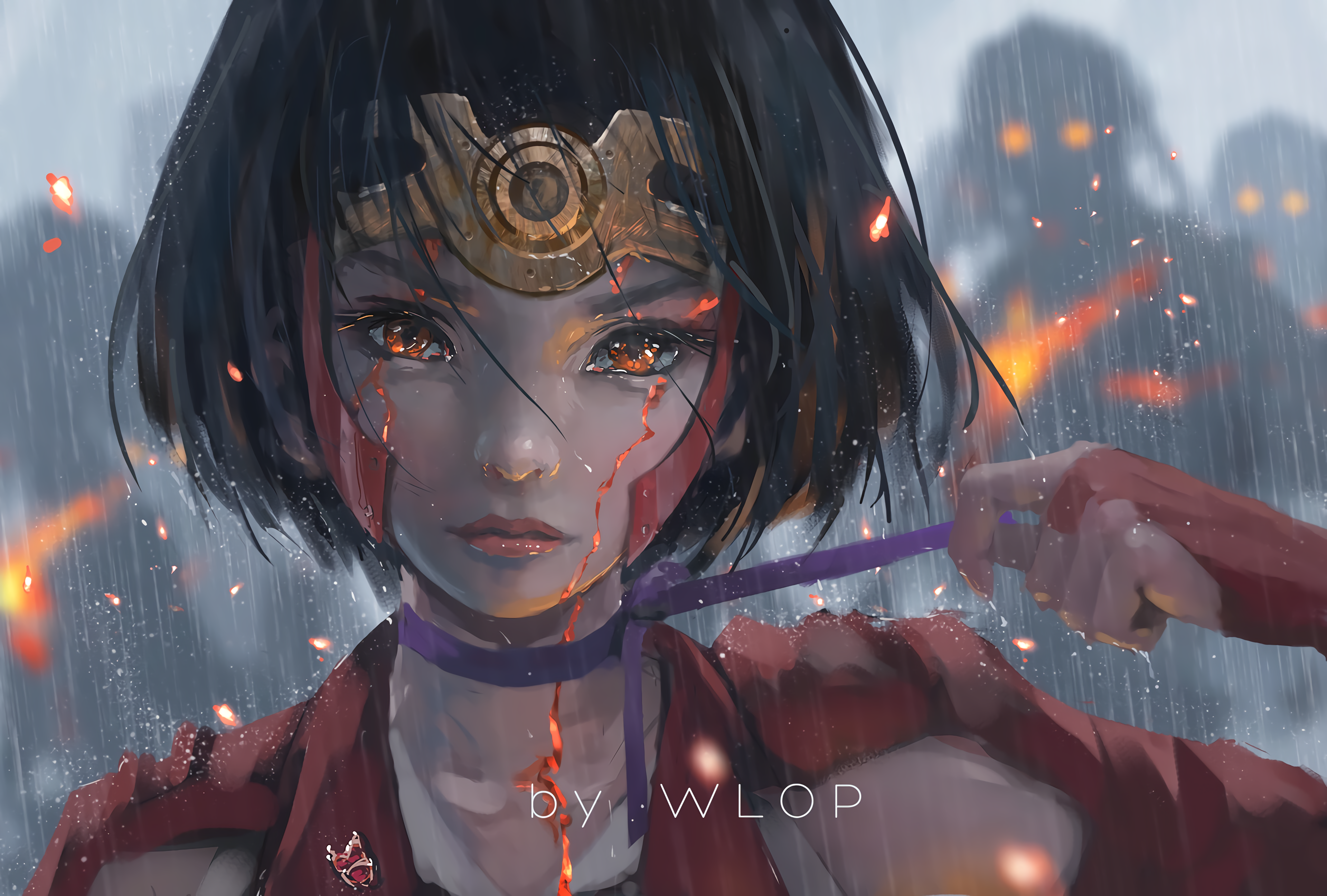 Wallpapers digital art anime Mumei on the desktop