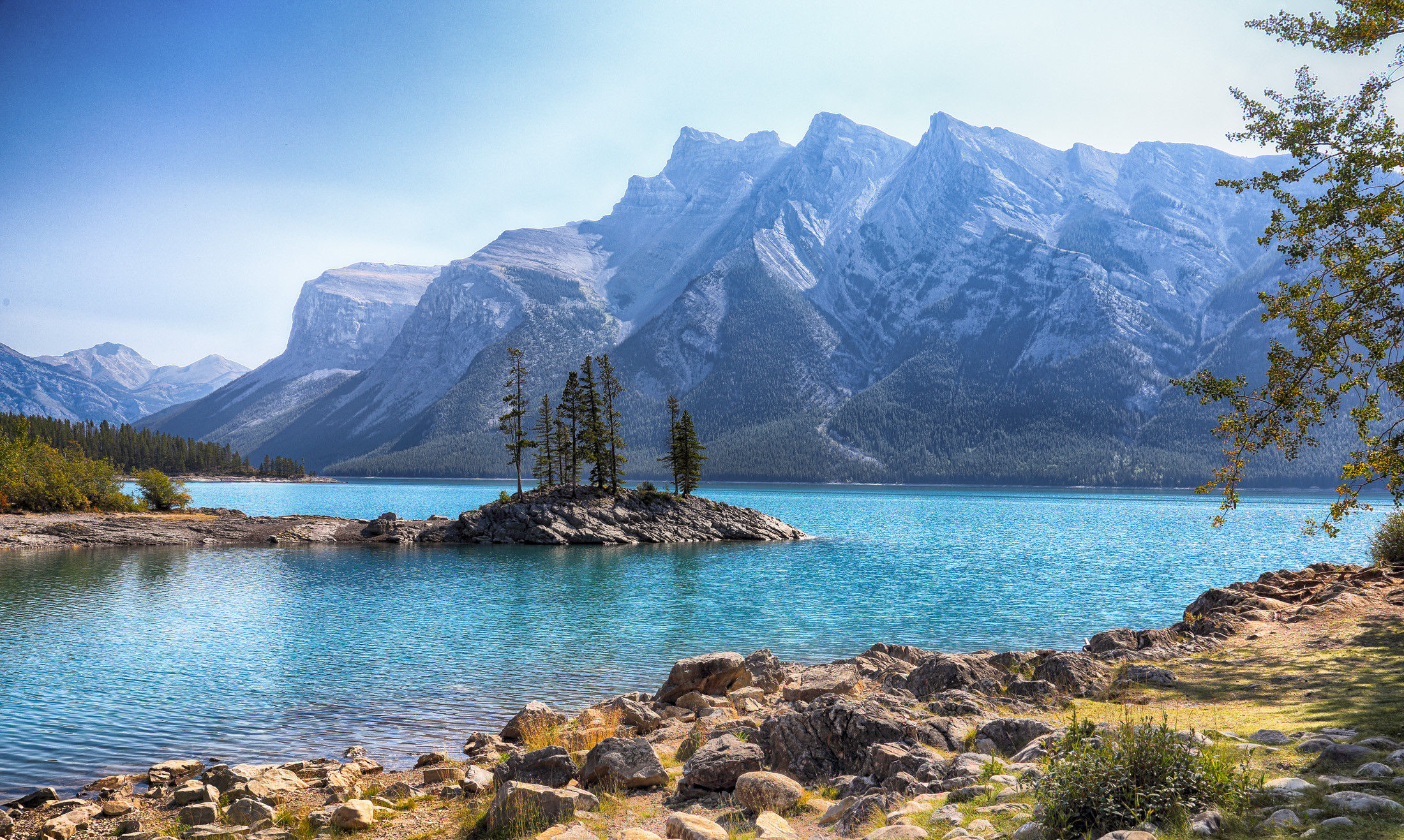 Wallpapers Lake Minnewanka Banff Canada on the desktop