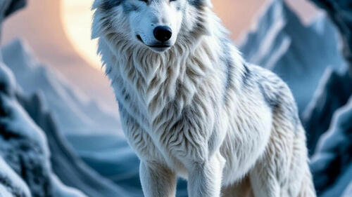 Бесплатное фото Полярный волк