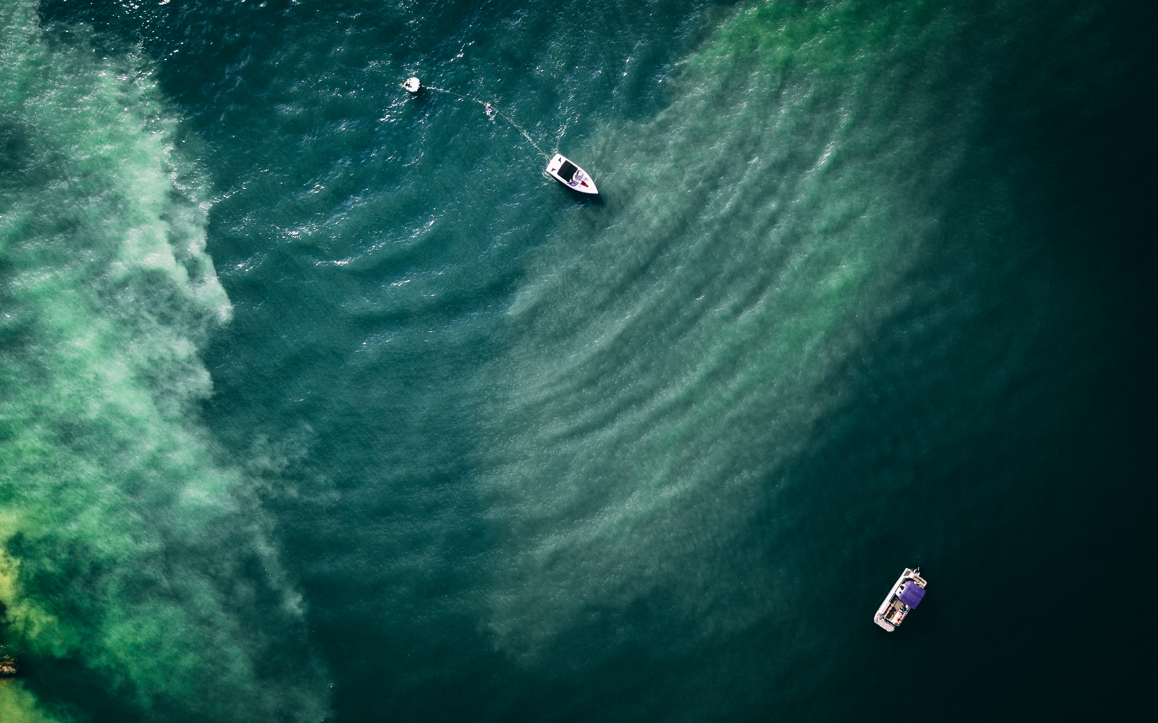 Wallpapers sea view from the top aerial photo on the desktop