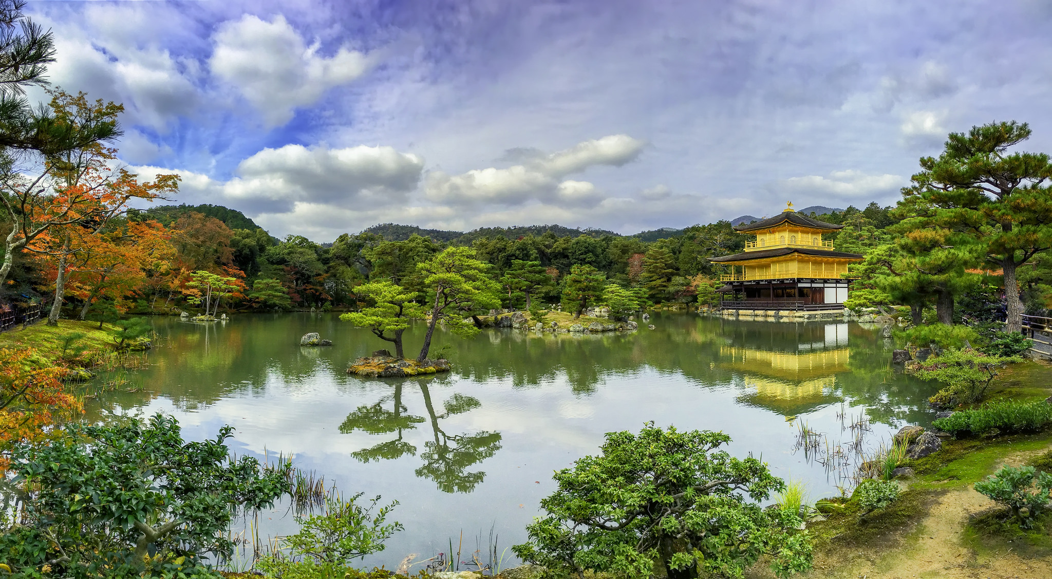 桌面上的壁纸金阁寺 京都 仙鹤