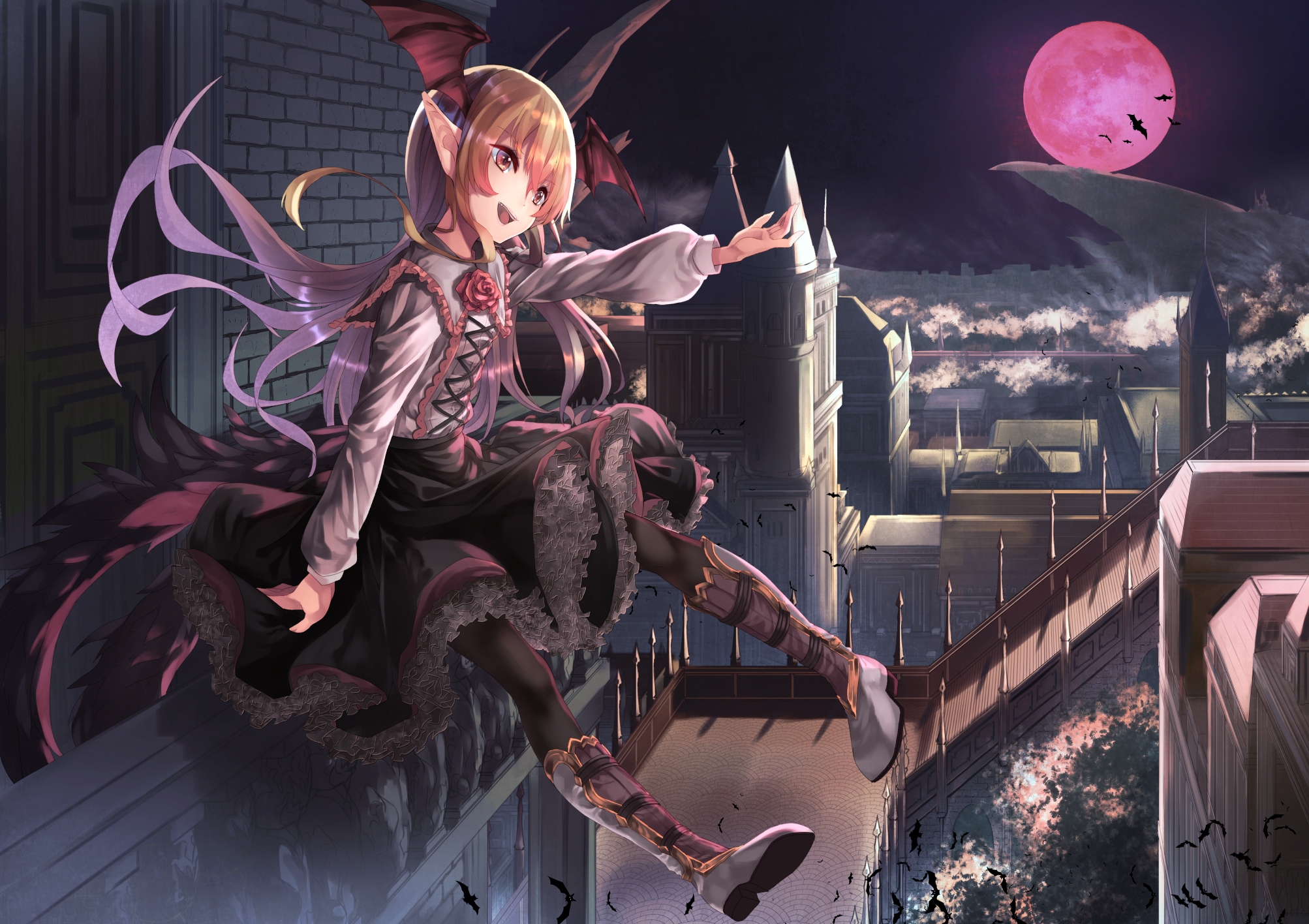 Wallpapers shingeki no bahamut vampy devil ears on the desktop