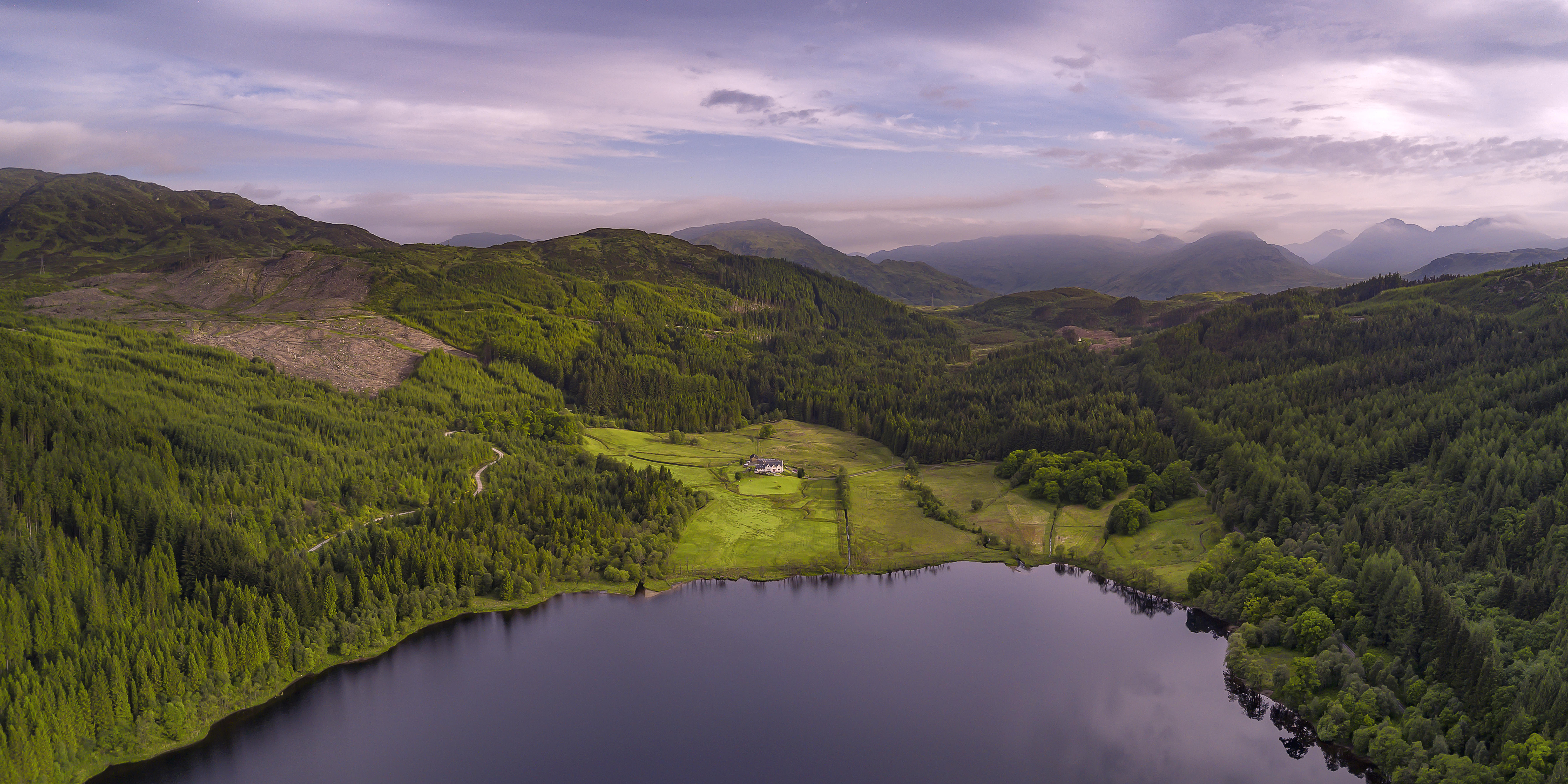 Wallpapers Loch Chon in the Trossachi area Scotland mountains on the desktop