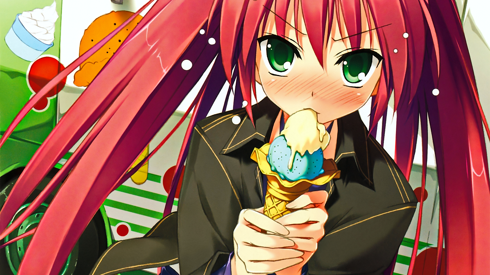 Free photo Anime girl with ice cream