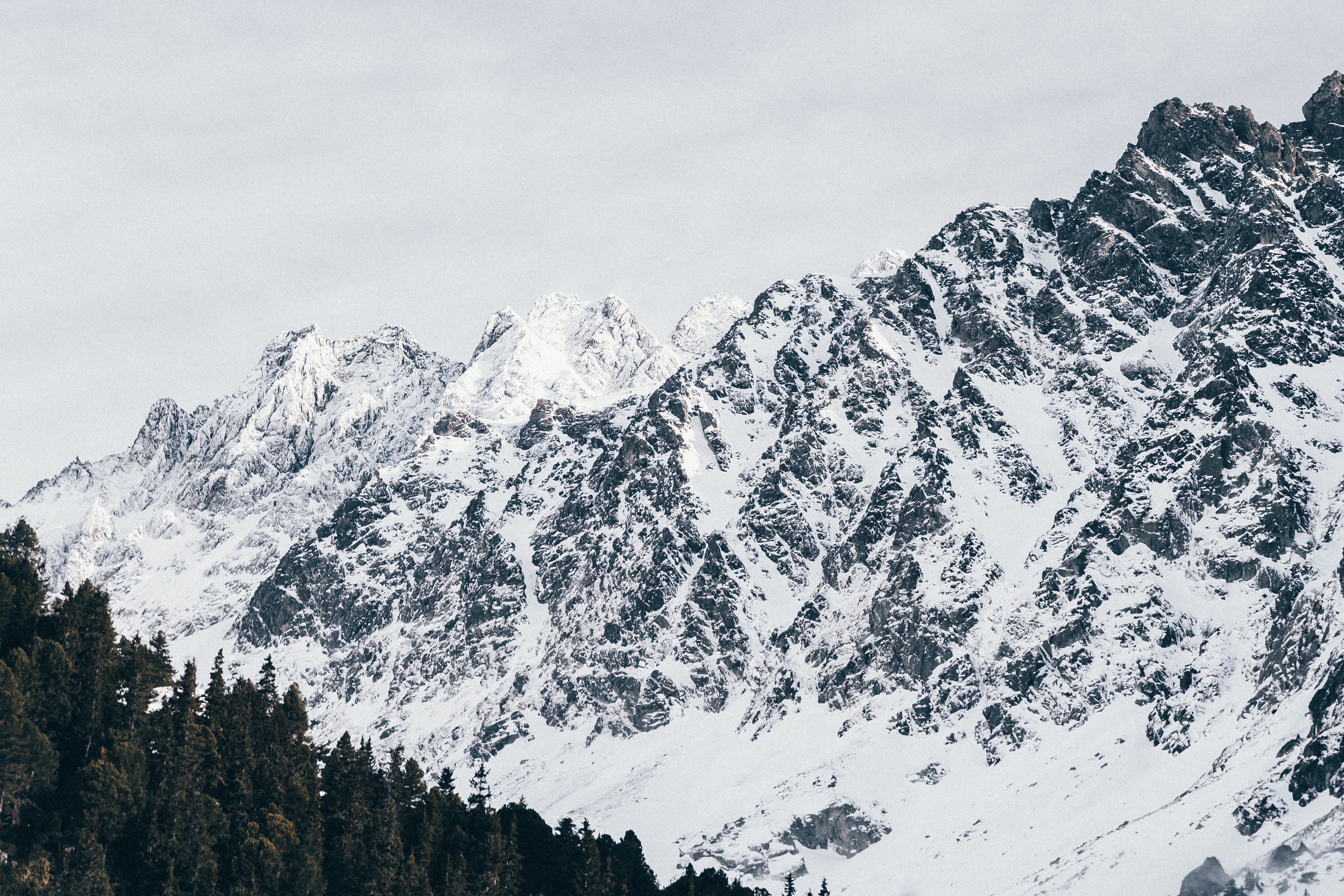 桌面上的壁纸雪 山区 自然