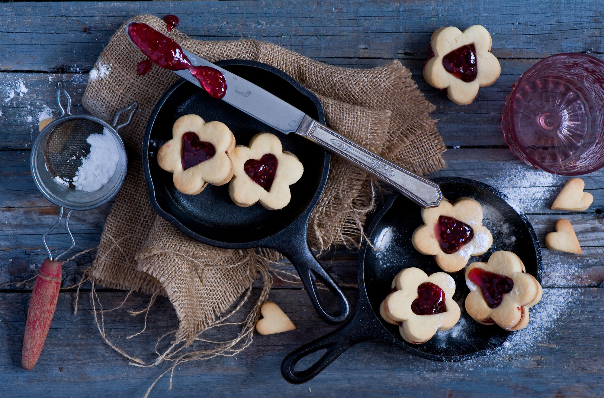 Wallpapers biscuits jam pastries on the desktop