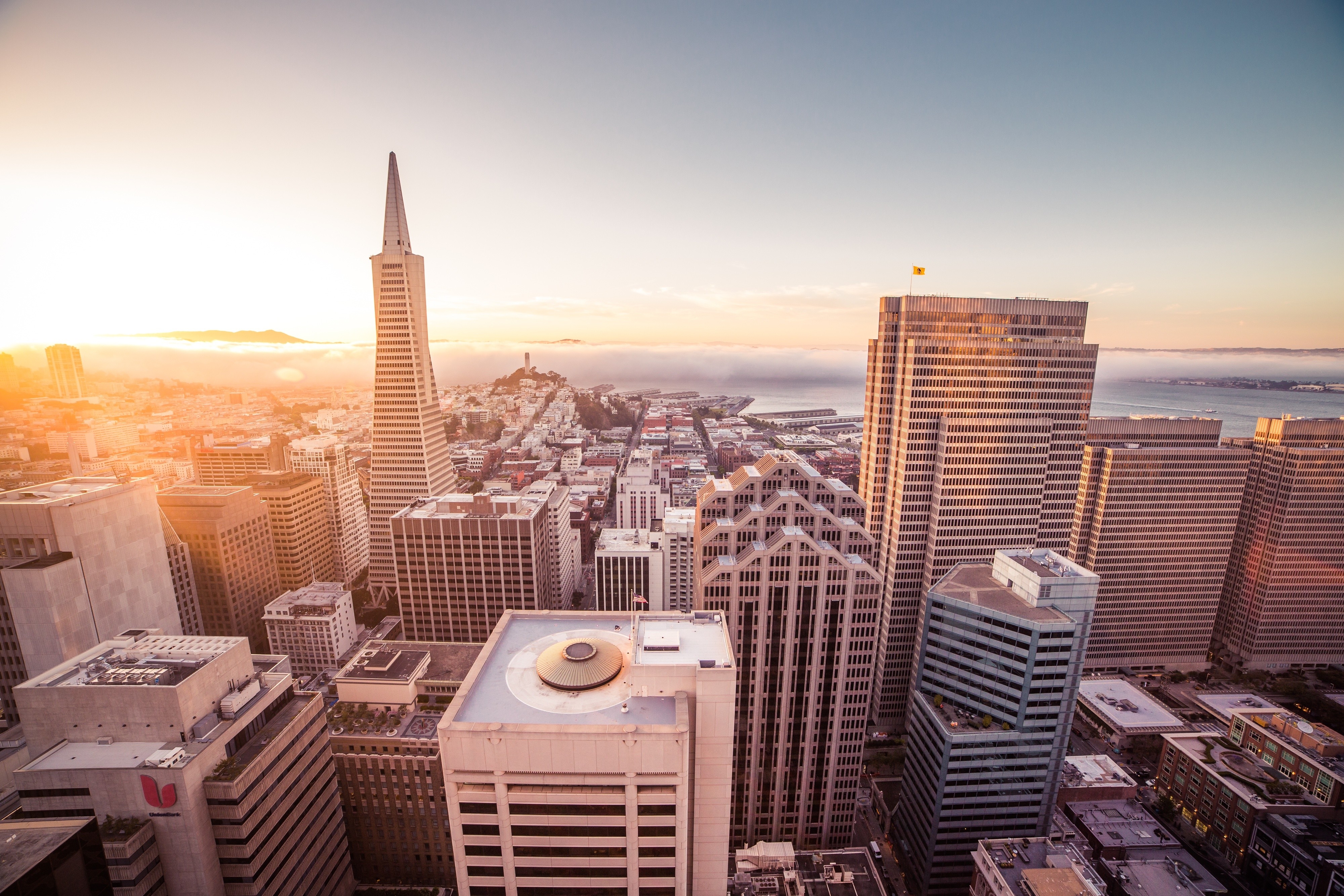 Wallpapers San Francisco sunset buildings on the desktop