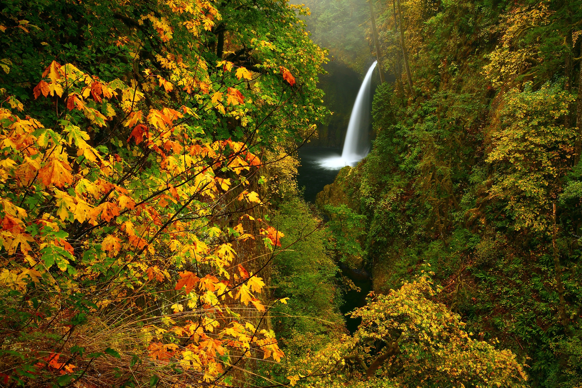 Wallpapers Melaka waterfall gorge Eagle Creek on the desktop