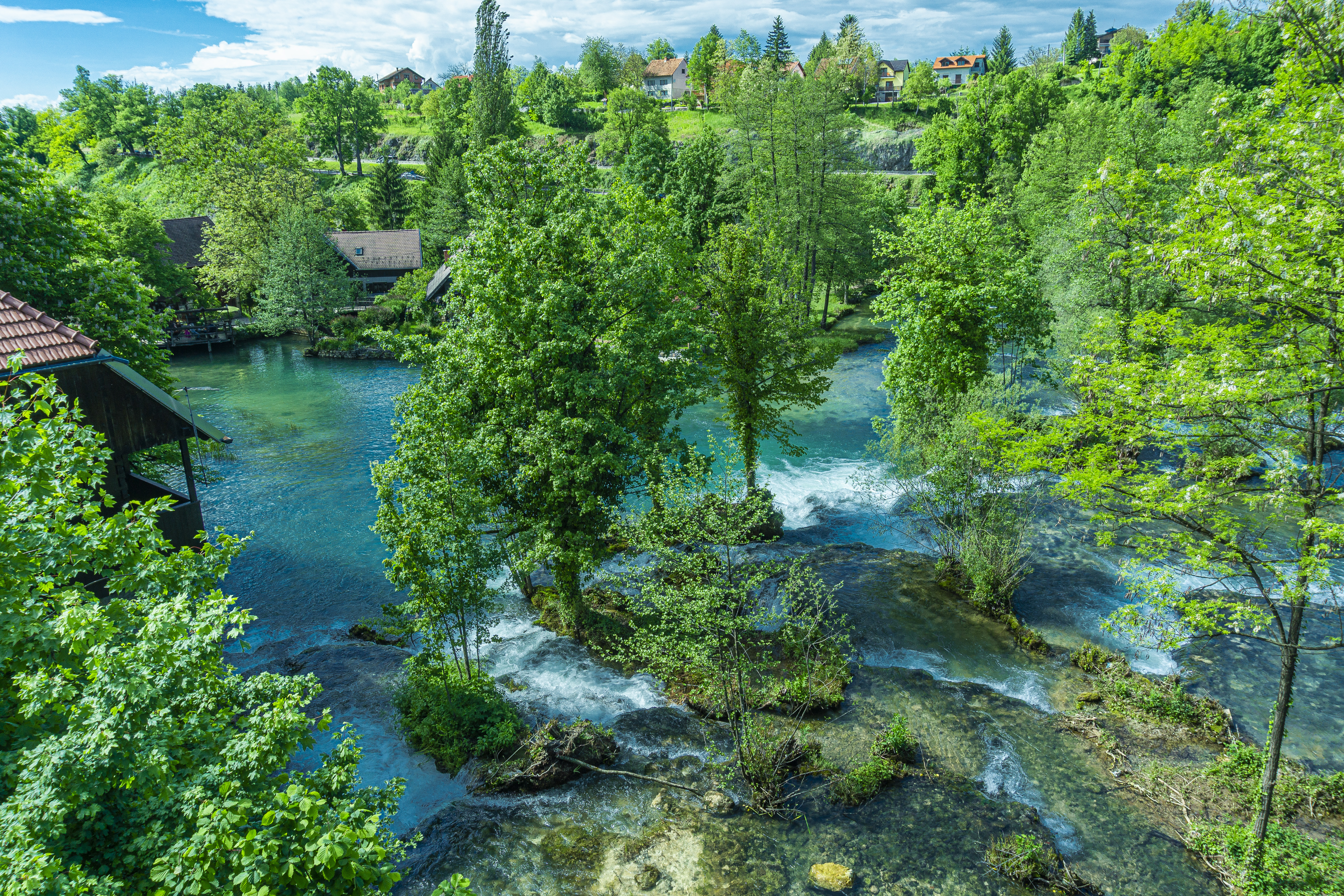 Обои Slunj Rastoke Croacia река на рабочий стол