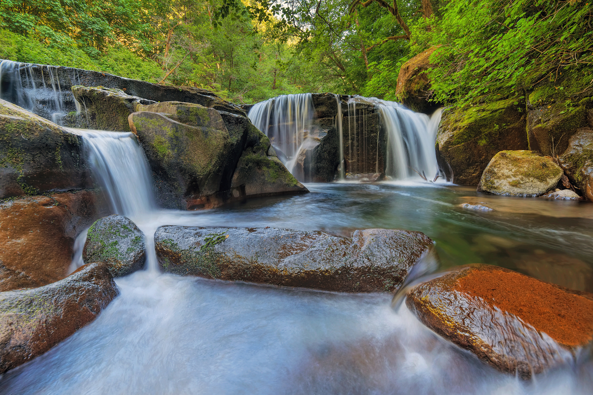 Wallpapers Sweet Creek Falls Trail Complex in Mapleton Oregon waterfall stones on the desktop