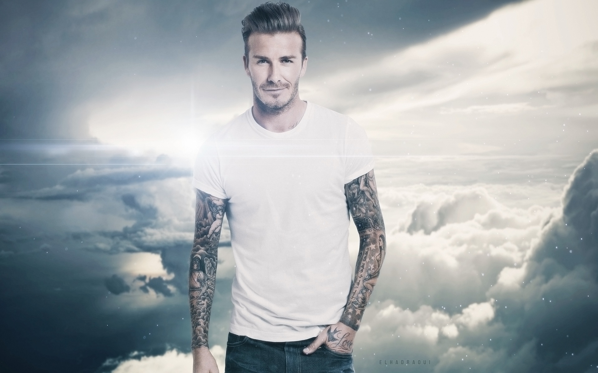 Wallpapers david beckham football player t-shirt on the desktop