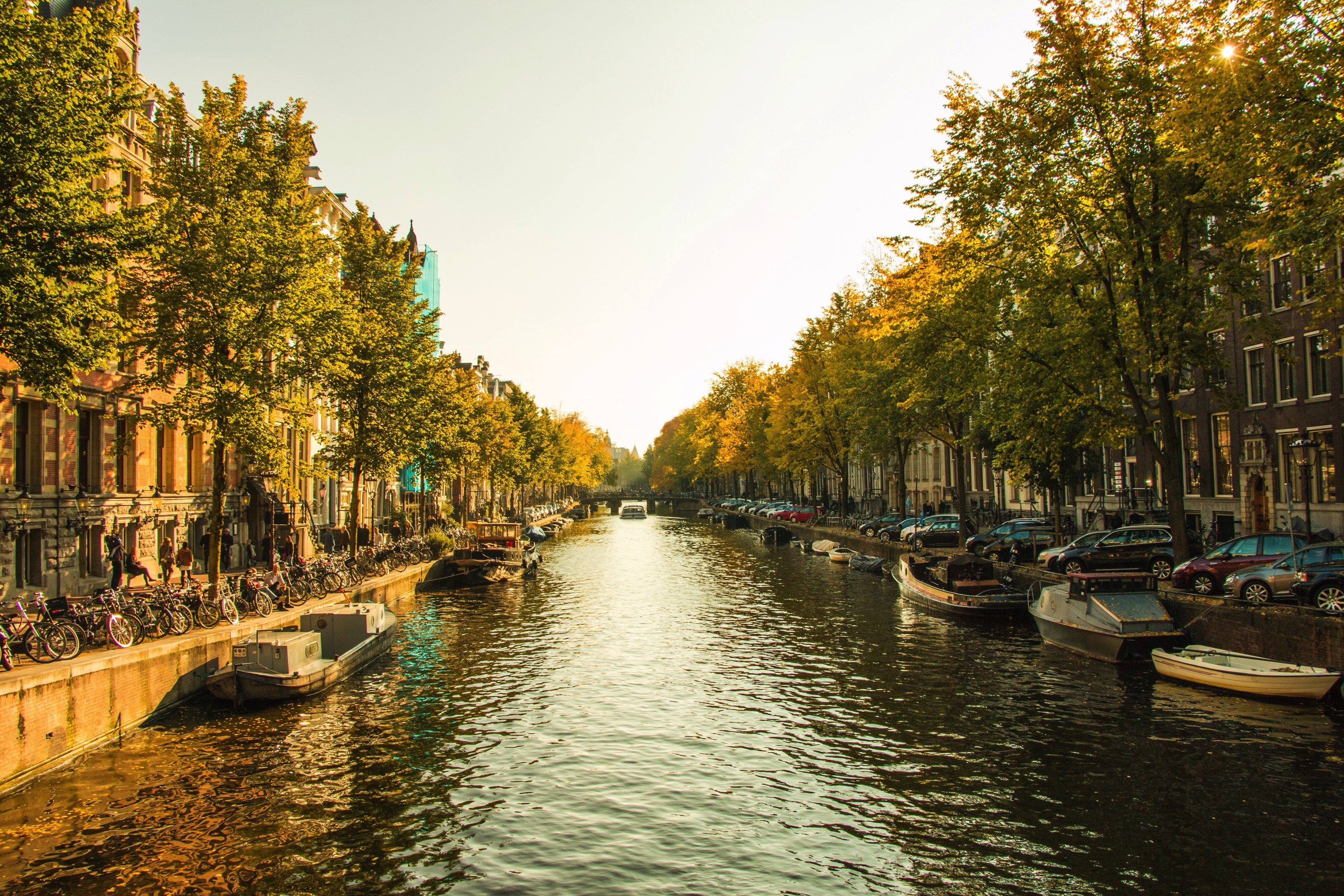 Wallpapers boat canal Netherlands on the desktop